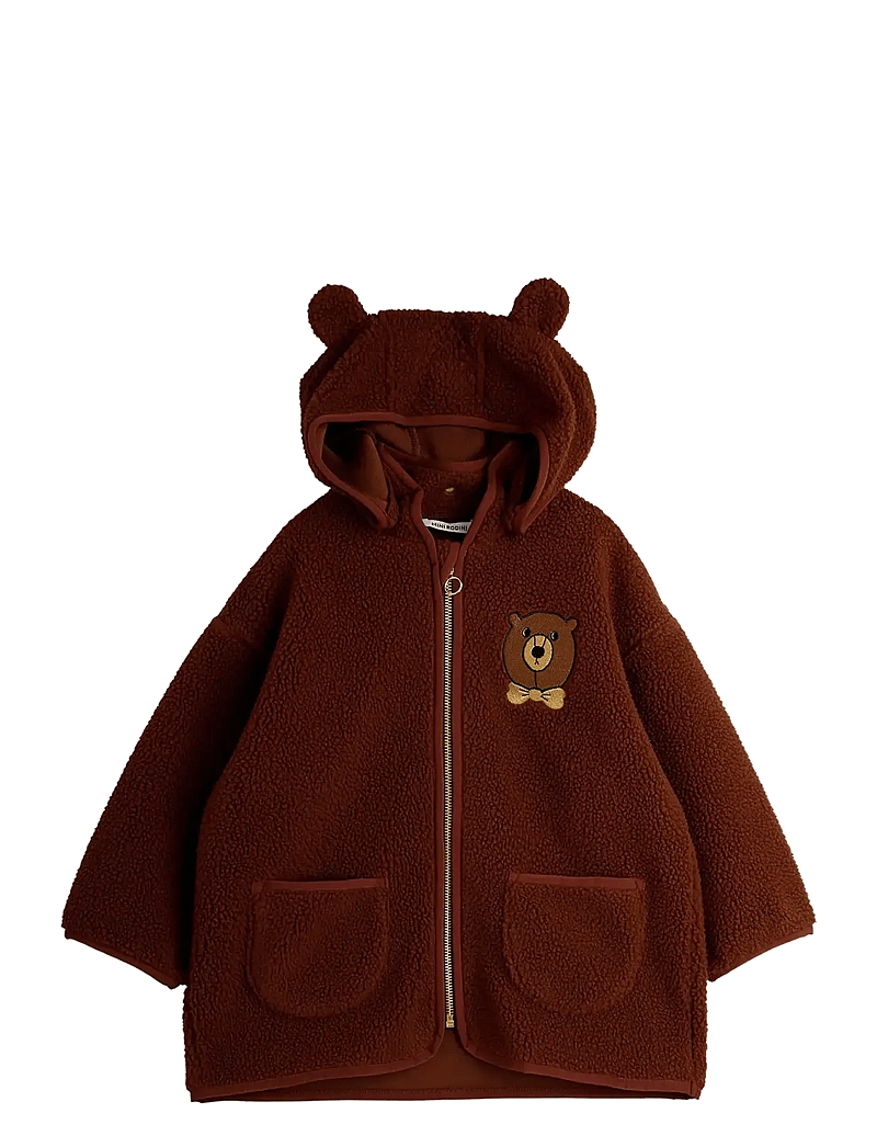 Mini Rodini - Bear emb pile jacket - fleecejacken - brown - 0