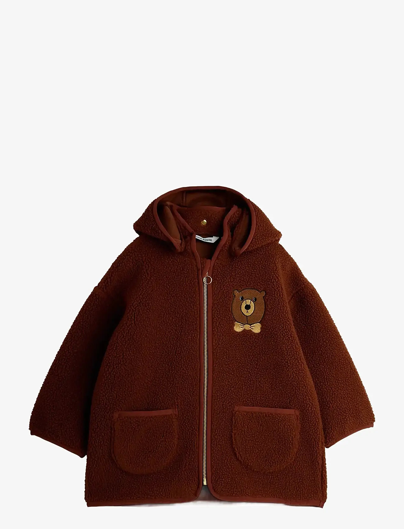 Mini Rodini - Bear emb pile jacket - fleecejacken - brown - 1