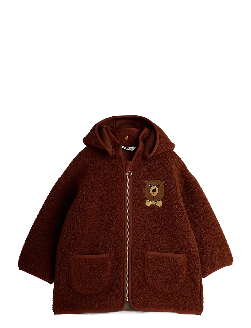 Mini Rodini - Bear emb pile jacket - fleecejacken - brown - 1
