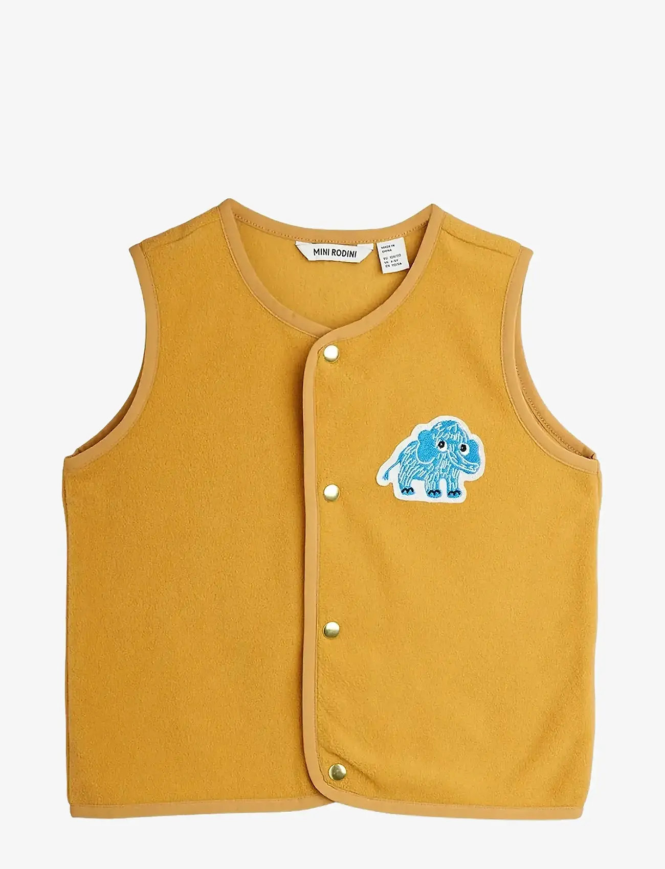 Mini Rodini - Mammoth patch fleece vest - shoppa efter ålder - beige - 0