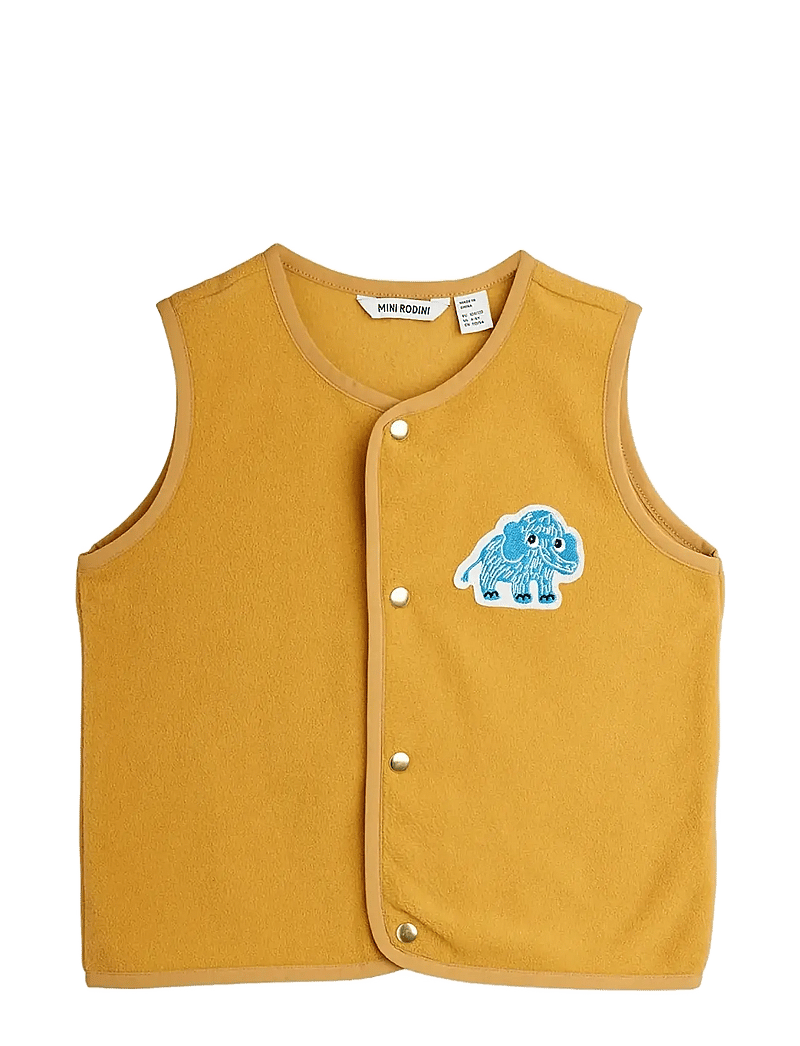 Mini Rodini - Mammoth patch fleece vest - shoppa efter ålder - beige - 0