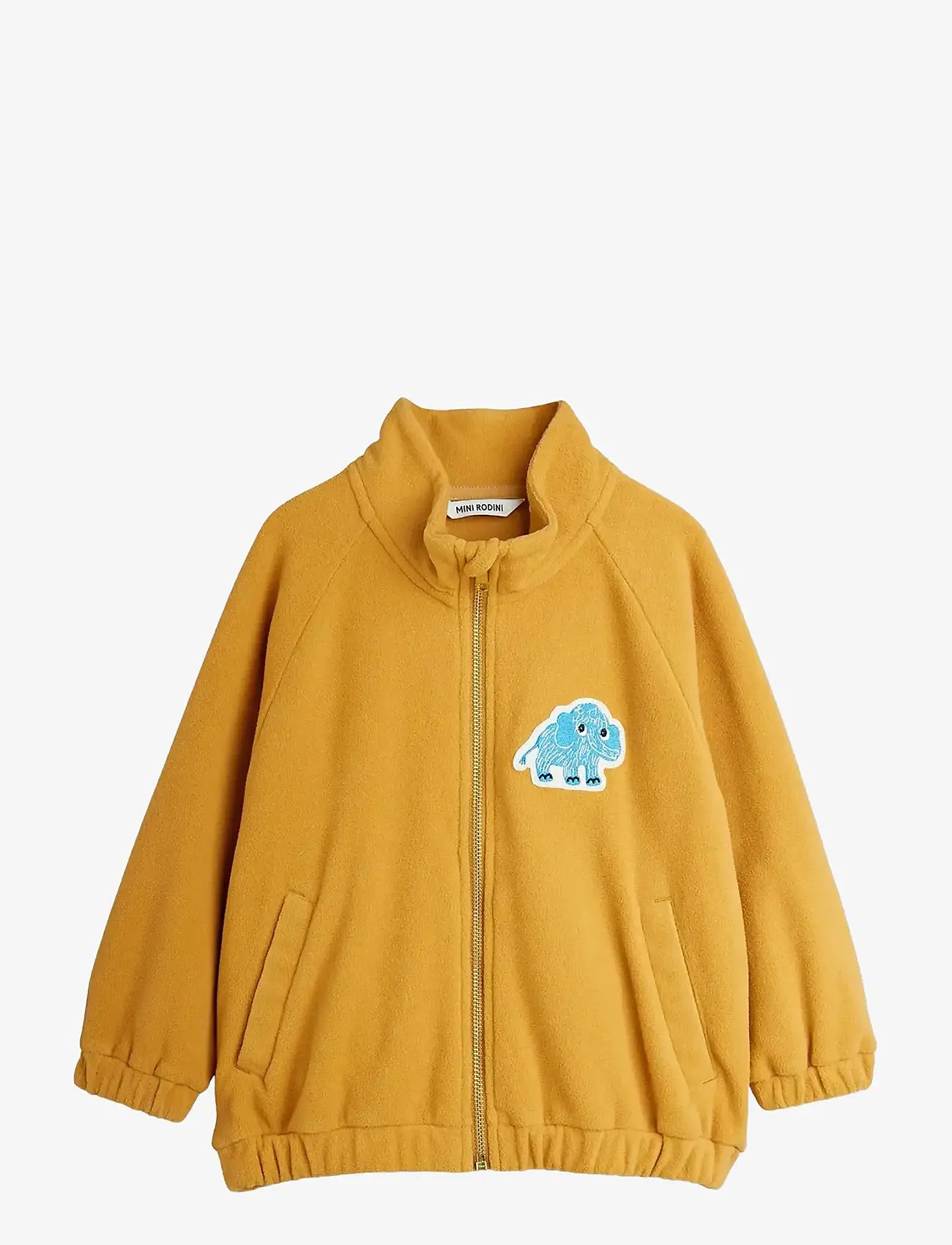 Mini Rodini - Mammoth patch fleece jacket - beige - 0