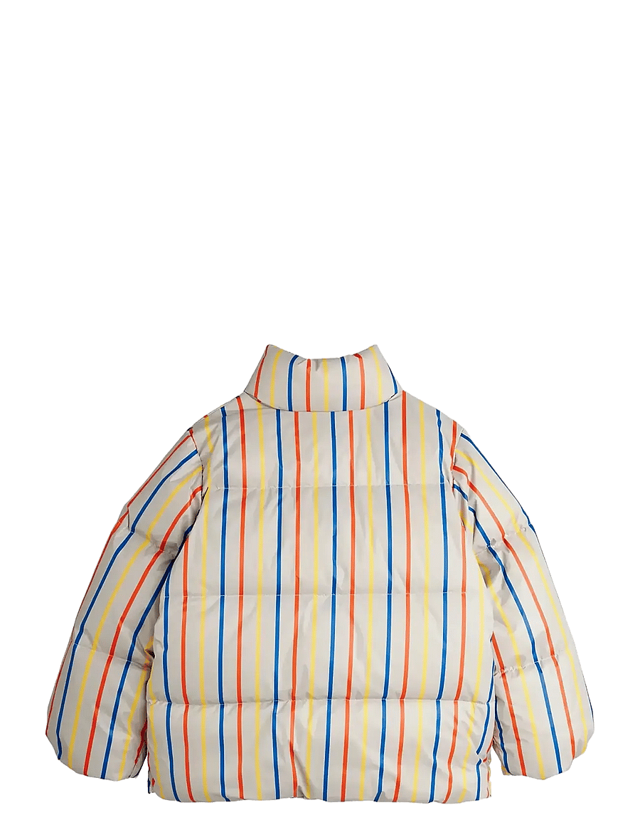 Mini Rodini - Clover emb stripe citypuffer - winter jackets - multi - 1