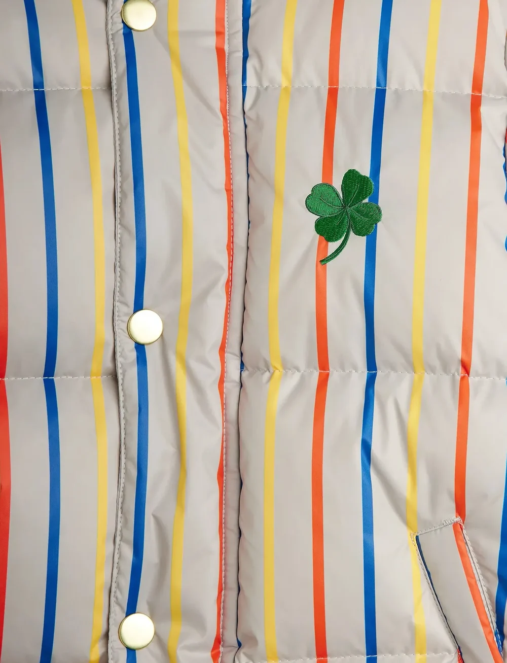 Mini Rodini - Clover emb stripe citypuffer - winterjacke - multi - 2