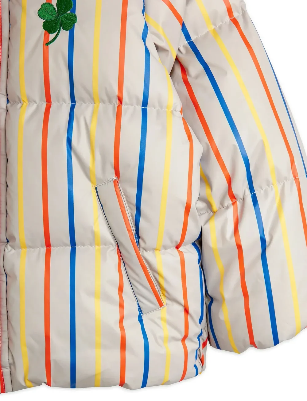 Mini Rodini - Clover emb stripe citypuffer - winterjacke - multi - 3