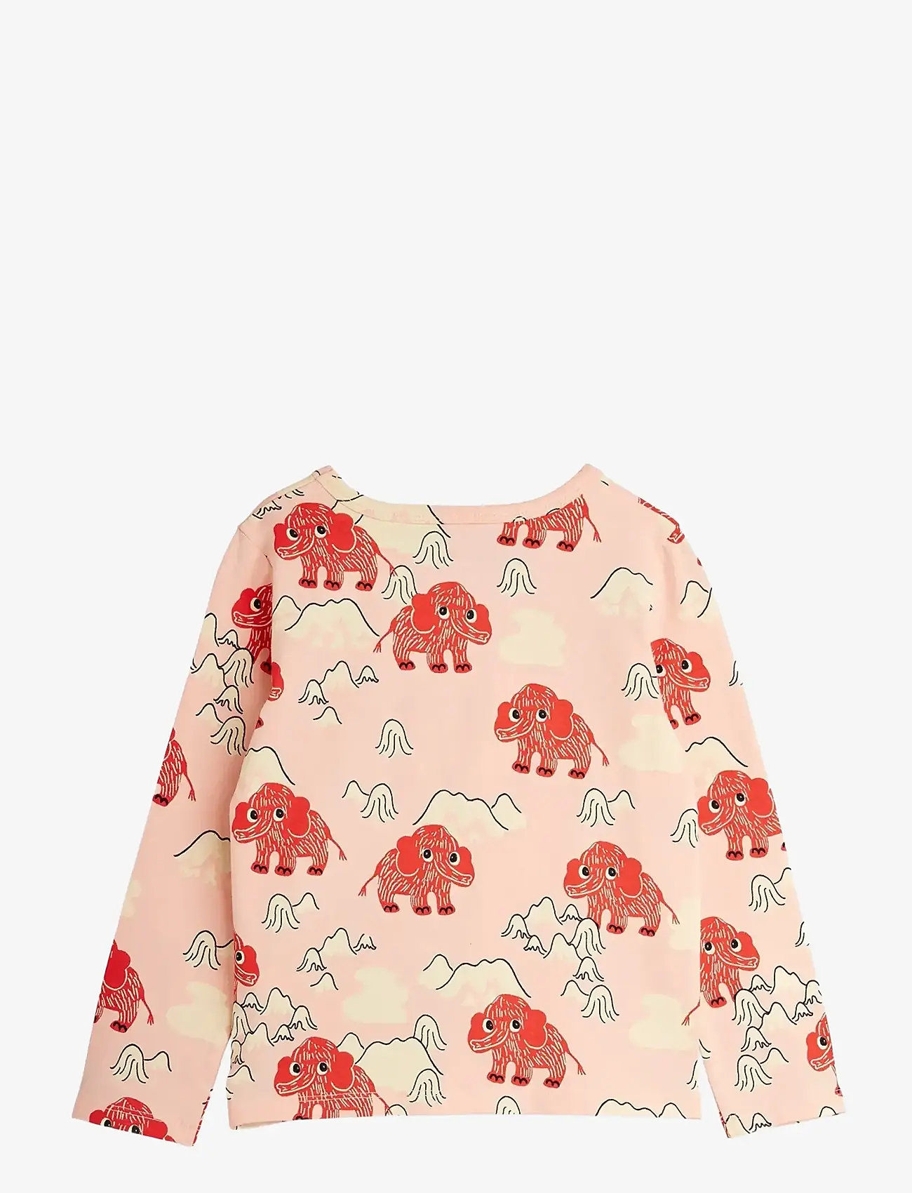 Mini Rodini - Mammoth aop ls tee - pink - 1