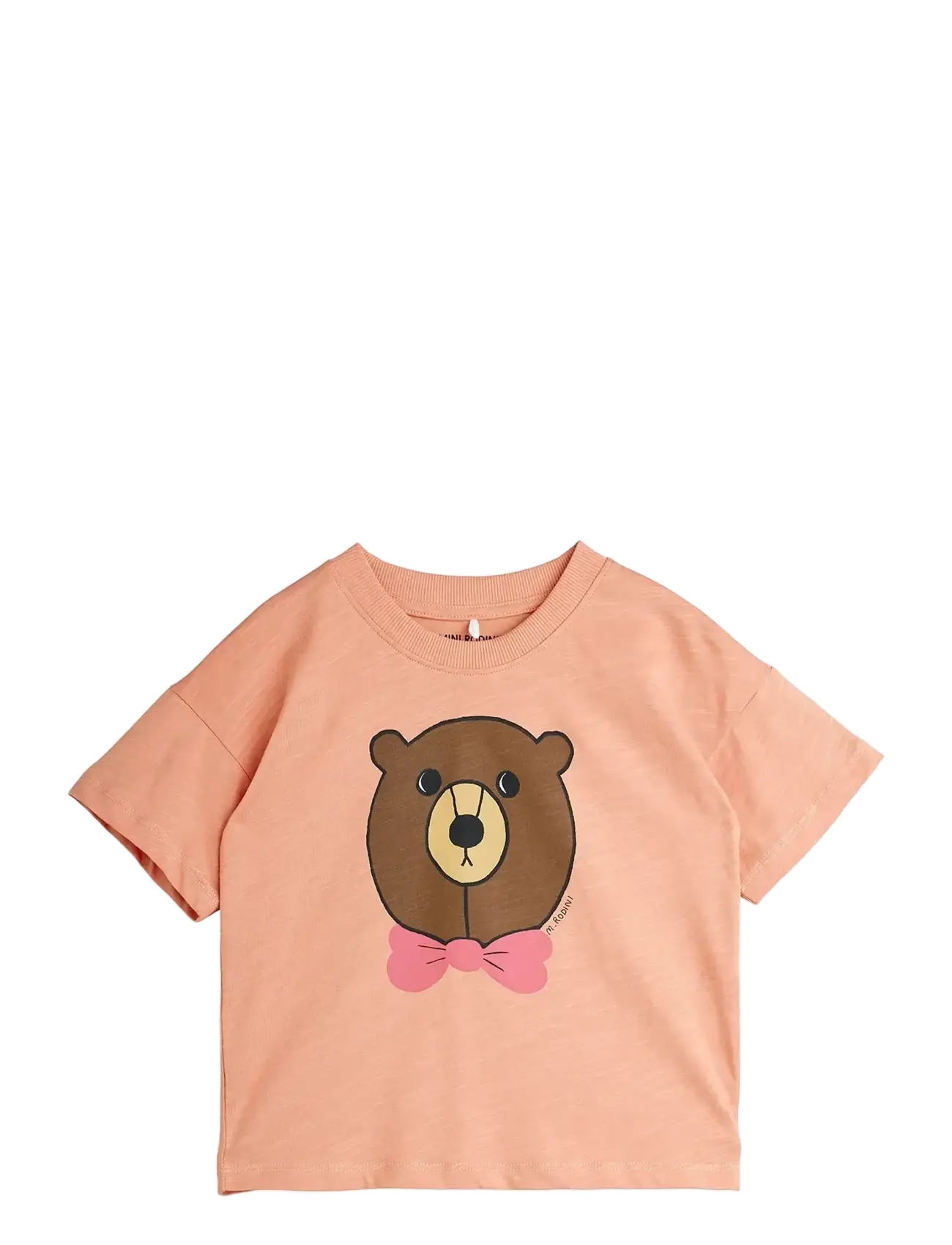Mini Rodini Bear Sp Ss Tee, 56/62, Coral, T-Shirts > Kortærmede, Børn