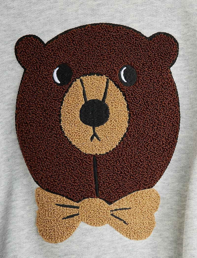 Mini Rodini - Bear chenille sweatshirt - sweatshirts - grey melange - 2