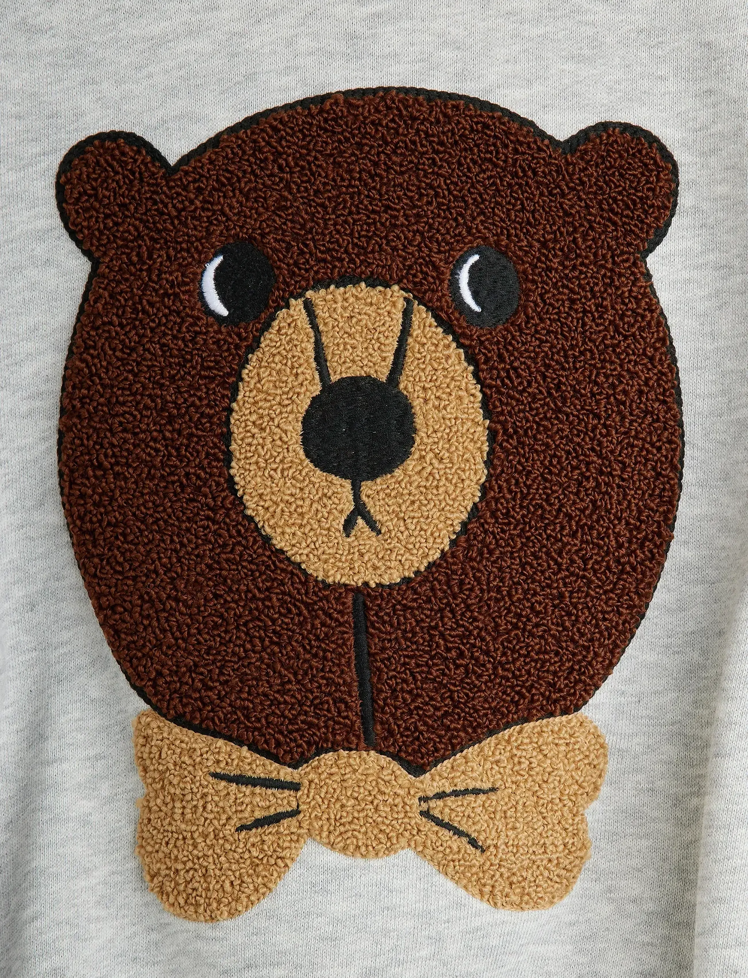 Mini Rodini - Bear chenille sweatshirt - sweatshirts & hoodies - grey melange - 2
