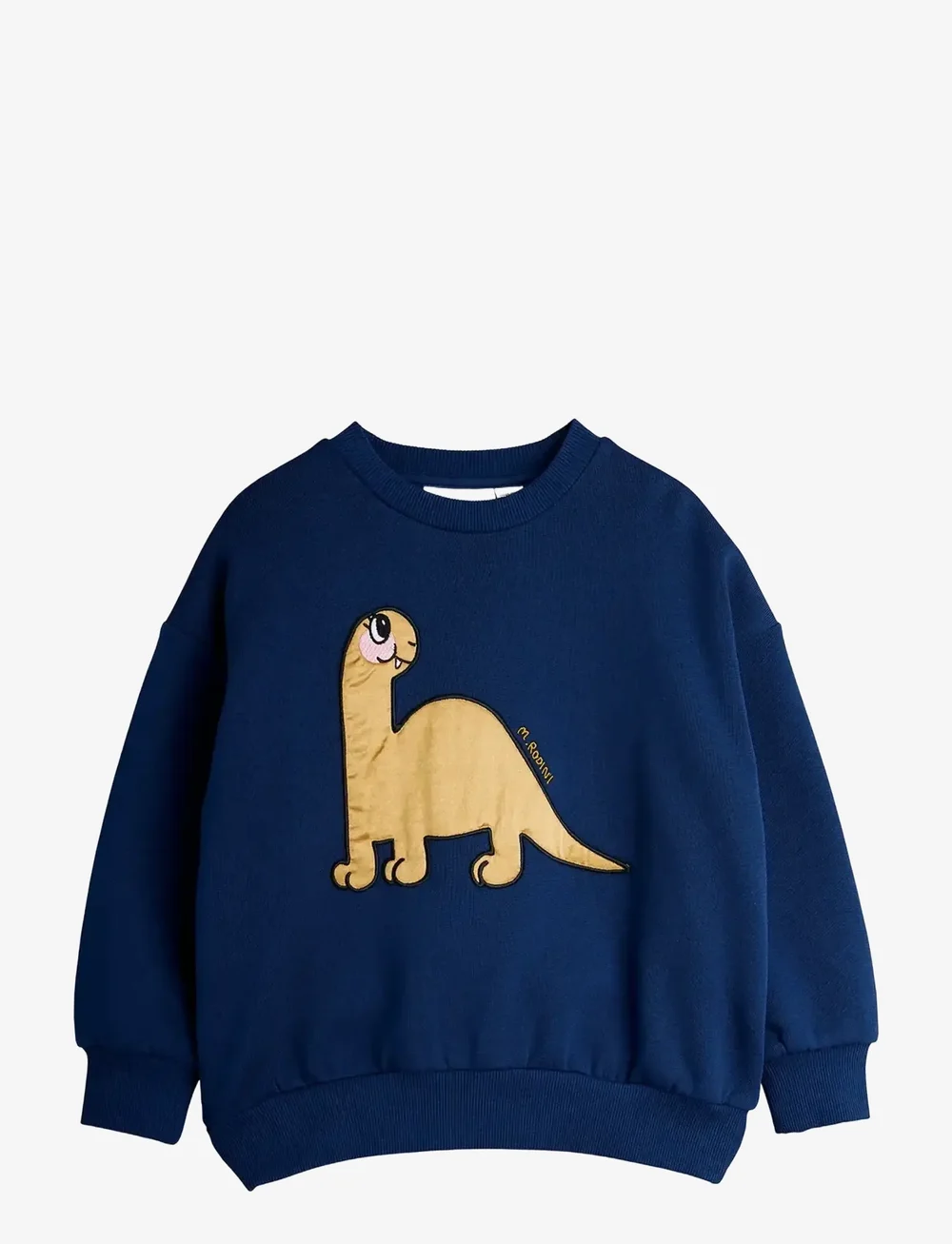 Mini Rodini - Dino application sweatshirt - sweatshirts - blue - 0