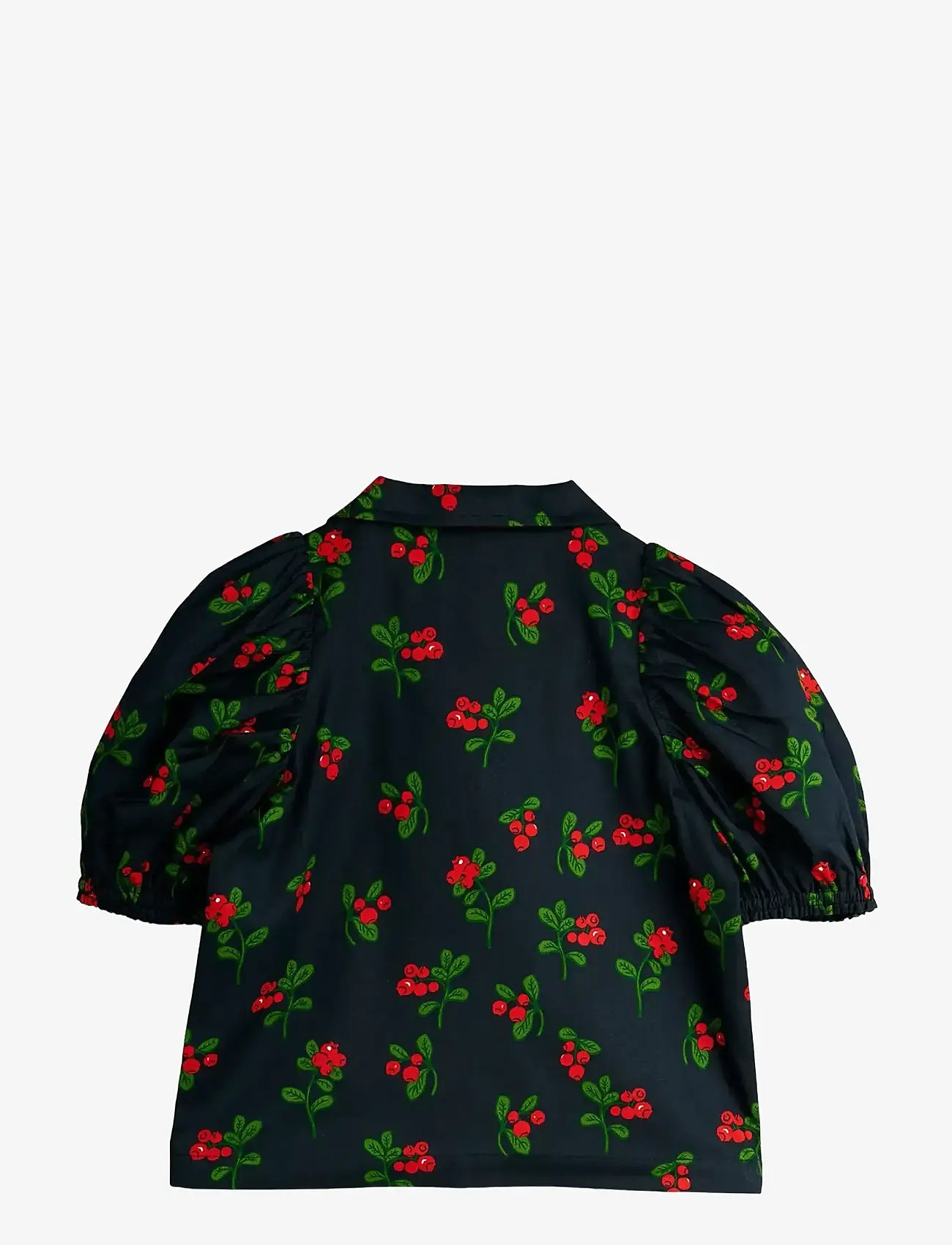 Mini Rodini - Lingonberries aop woven blouse - blusar & tunikor - black - 1
