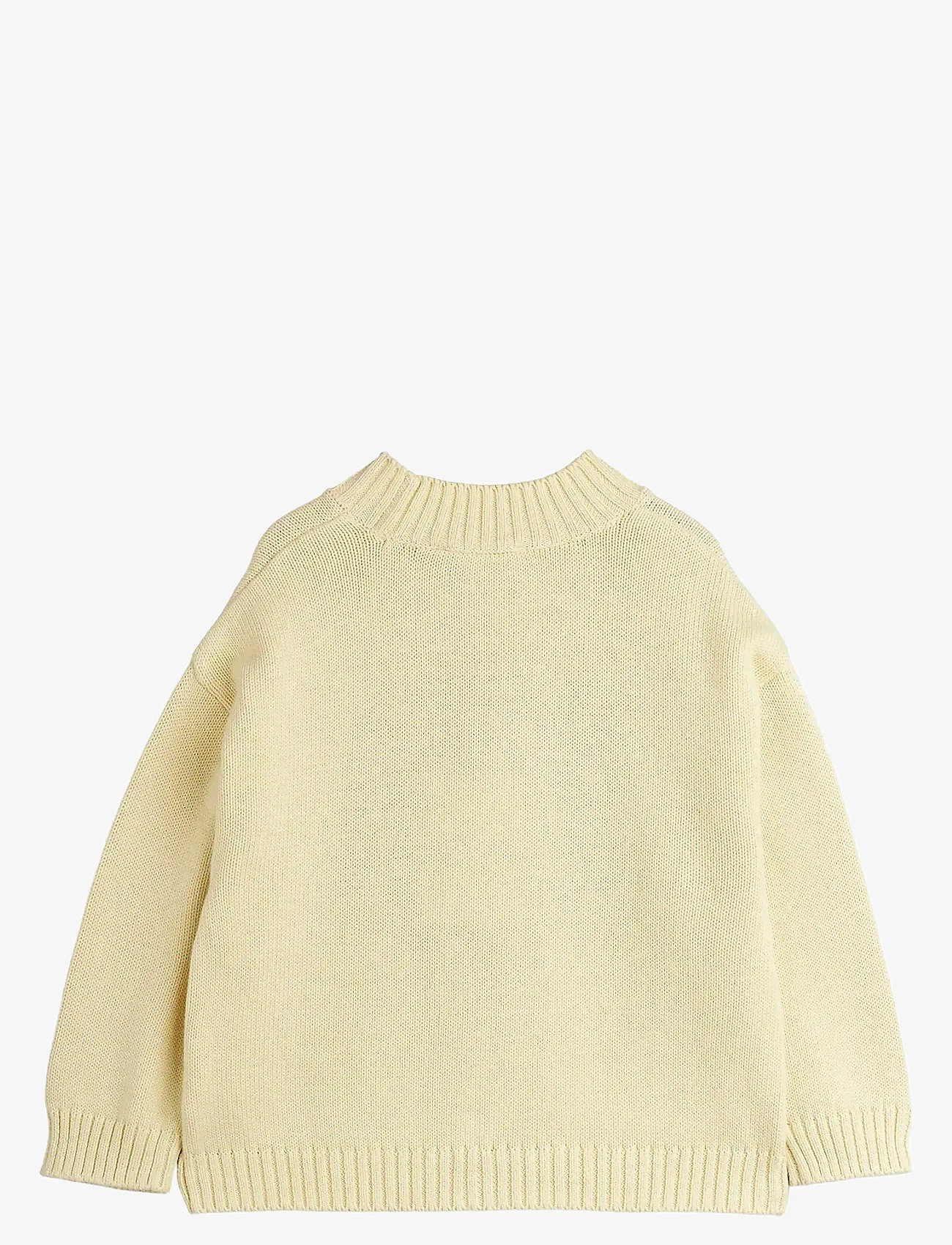 Mini Rodini - Bear intarsia knit sweater - trøjer - offwhite - 1
