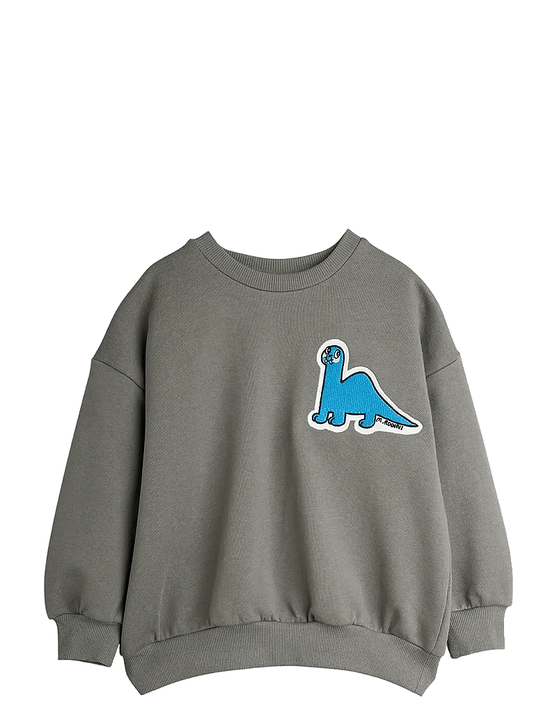 Mini Rodini - Dino patch sweater - sweatshirts - grey - 0