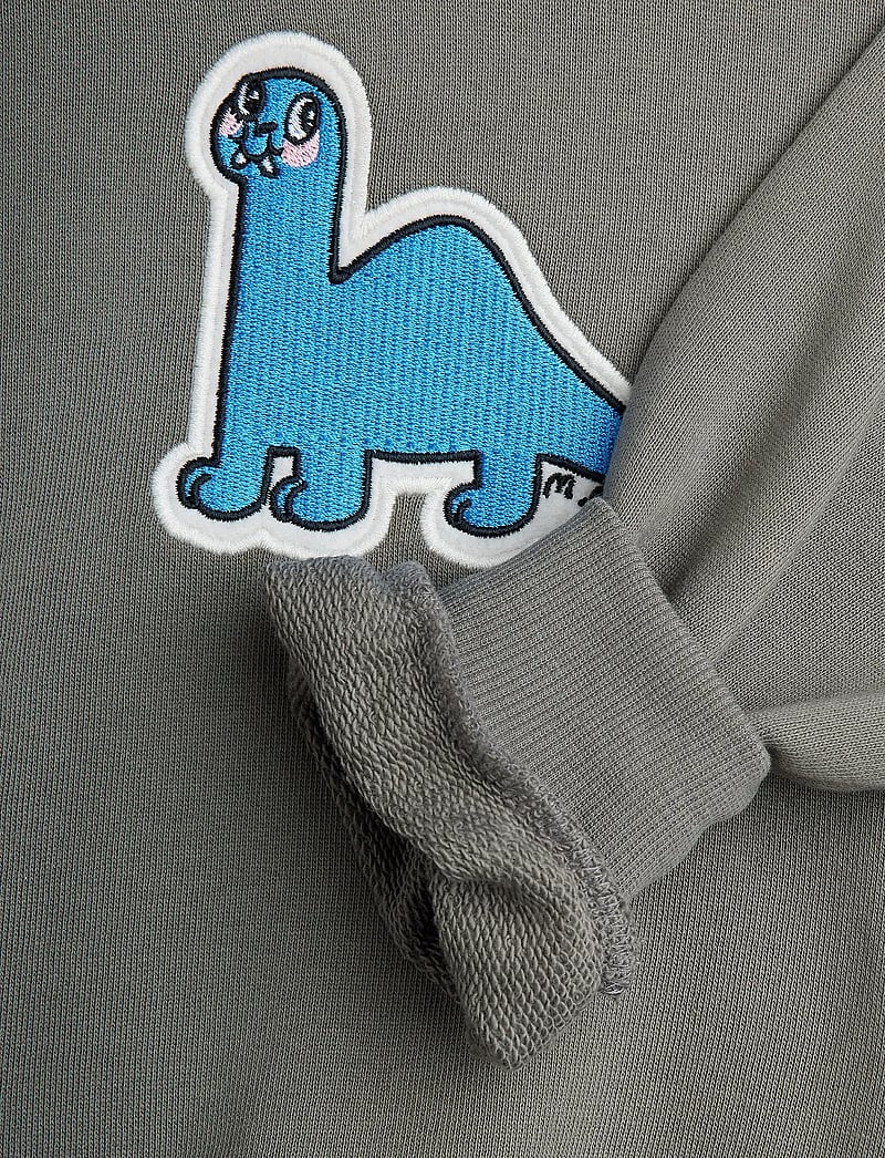 Mini Rodini - Dino patch sweater - sweatshirts - grey - 3