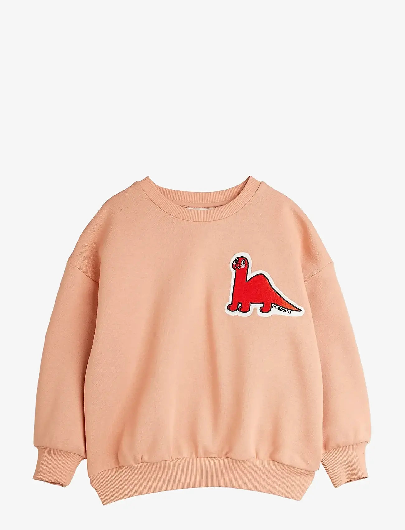 Mini Rodini - Dino patch sweater - herbstliche kleidung - pink - 0