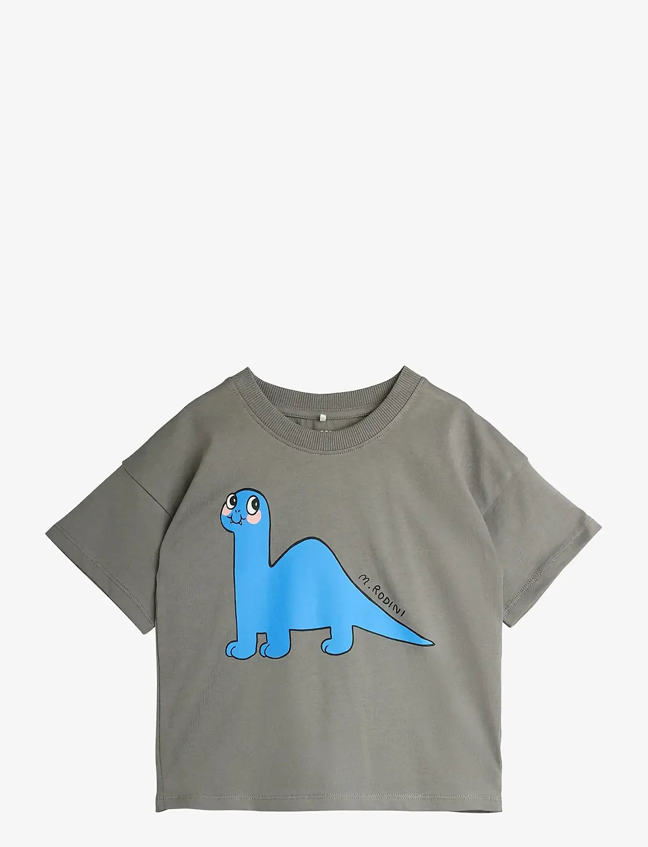 Mini Rodini - Dino sp ss tee - short-sleeved - grey - 0