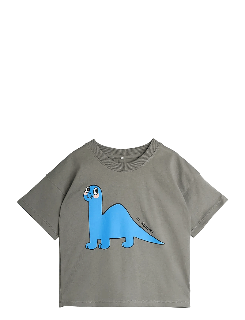 Mini Rodini - Dino sp ss tee - grey - 0