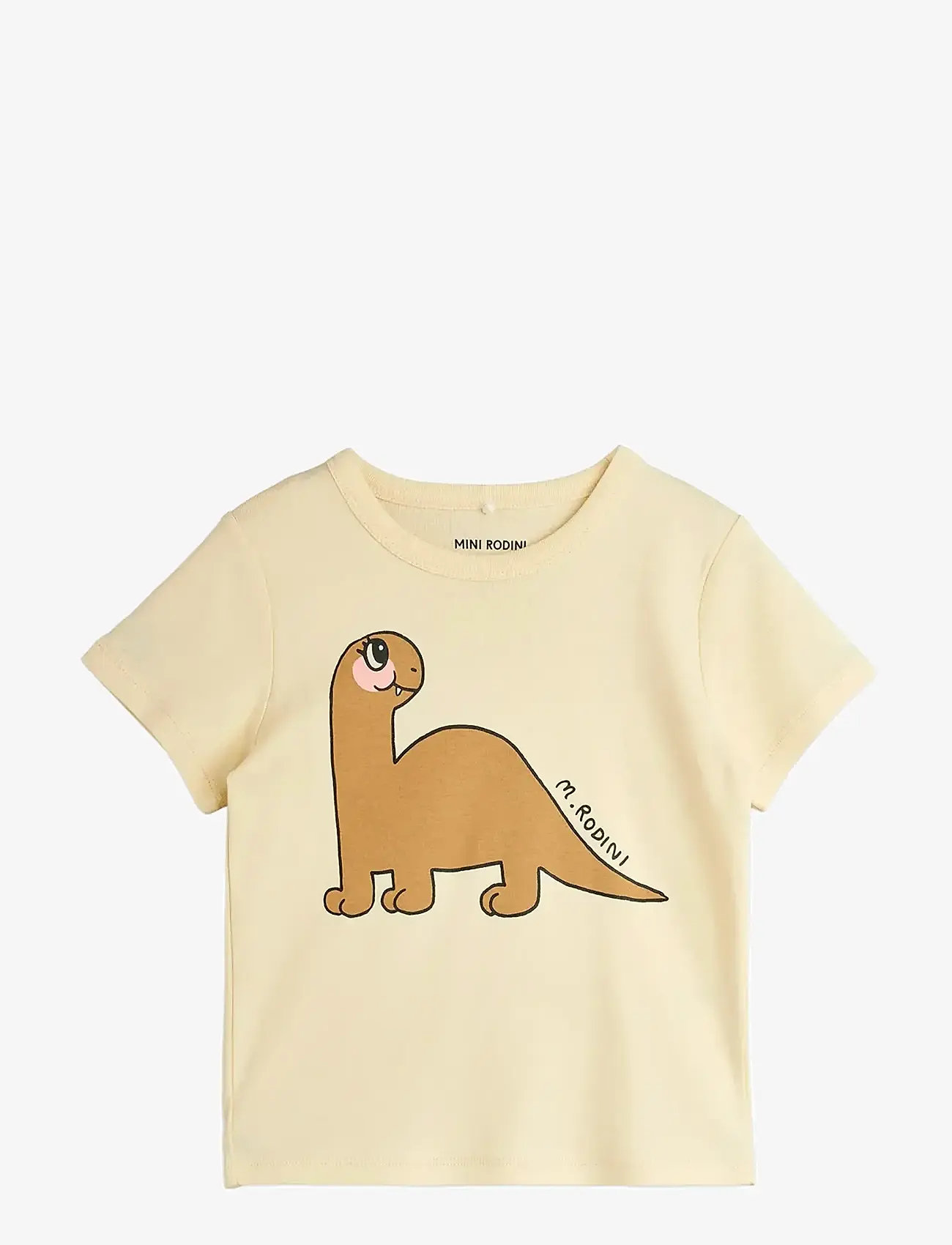 Mini Rodini - Dino sp regular ss tee - kortærmede t-shirts - beige - 0