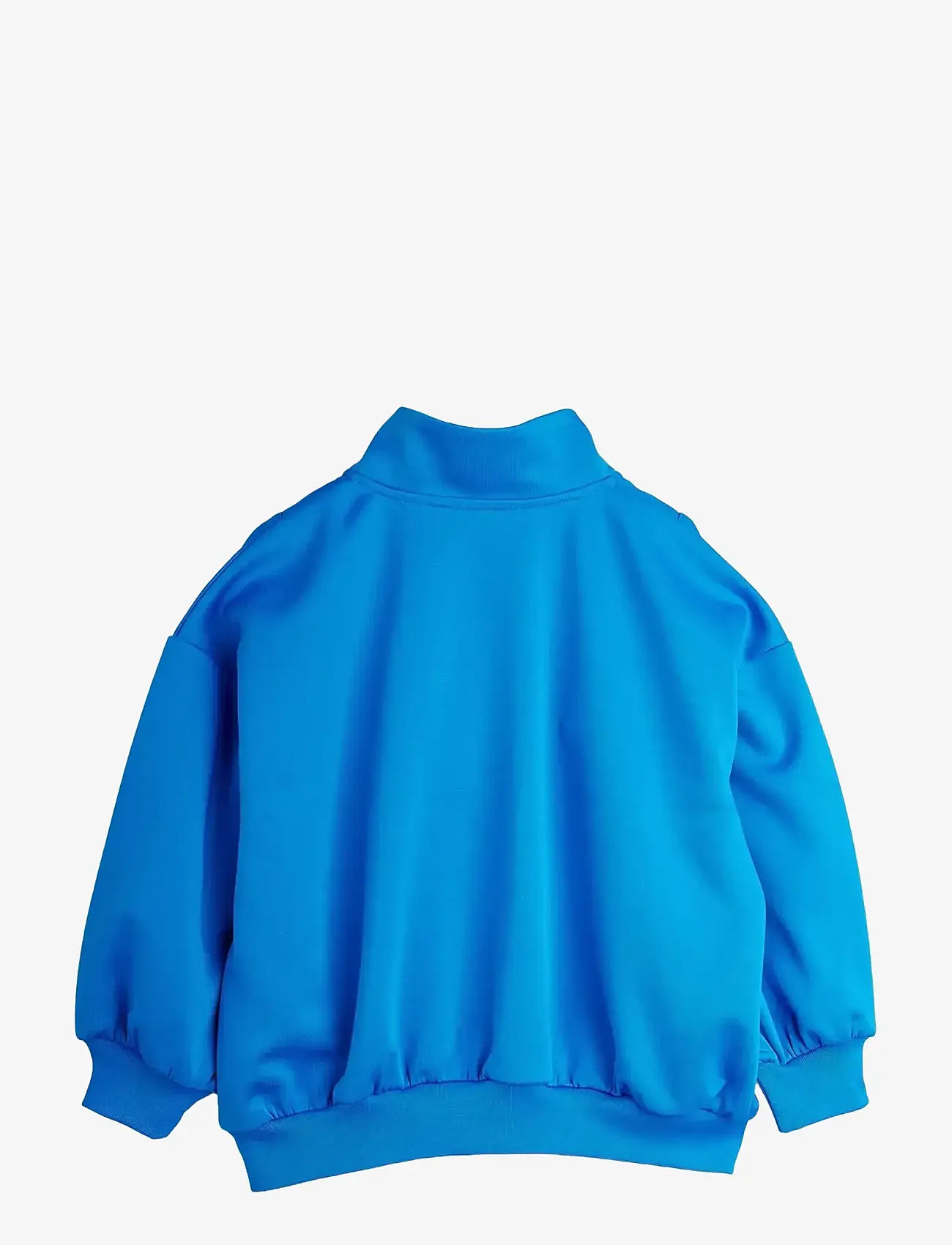 Mini Rodini - Ritzratz patch half zip sweatshirt - blue - 1