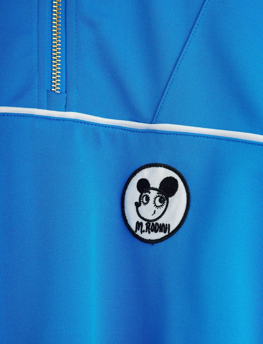 Mini Rodini - Ritzratz patch half zip sweatshirt - sweatshirts - blue - 2