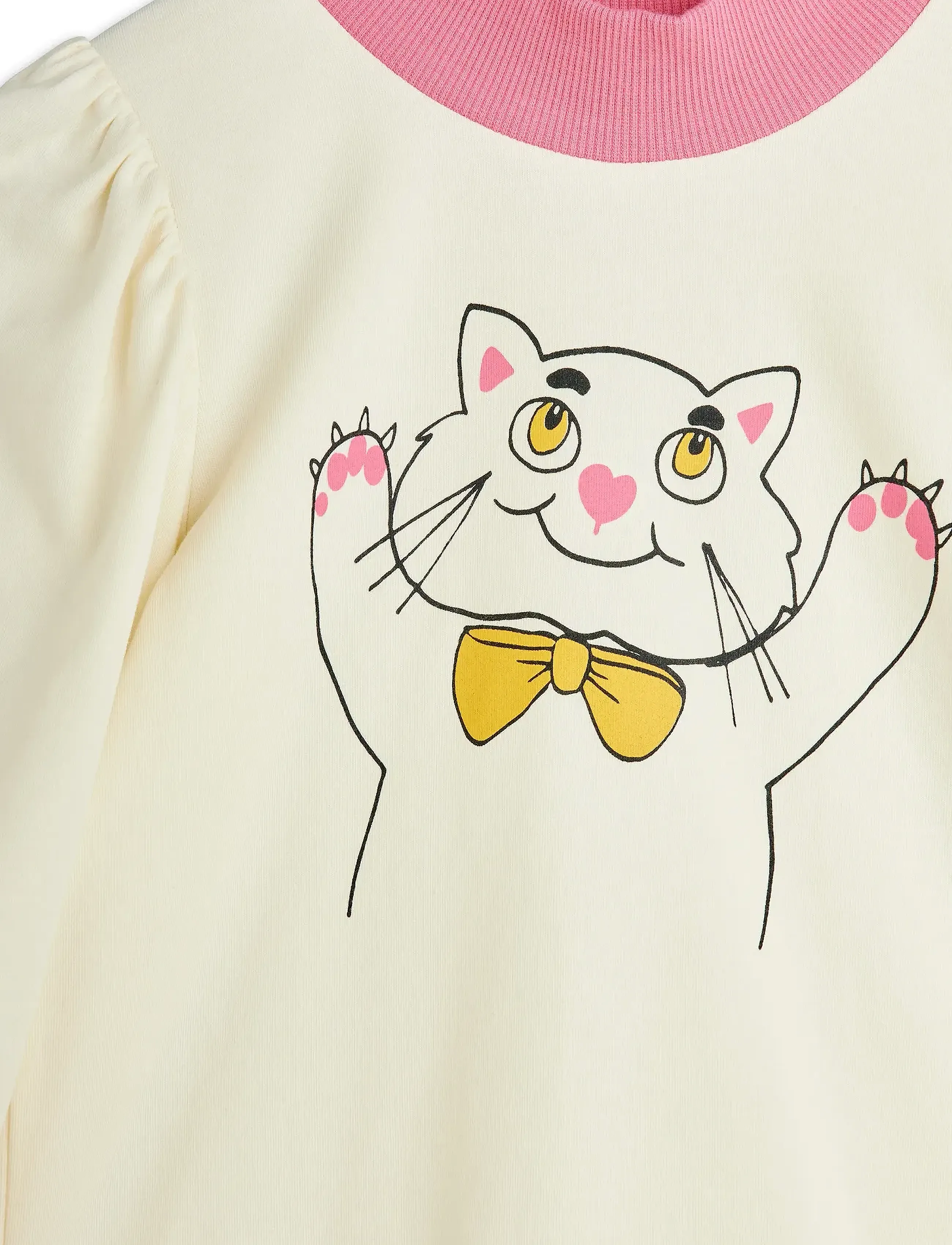 Mini Rodini - Cat sp balloon sleeve top - pikkade varrukatega t-särgid - offwhite - 2