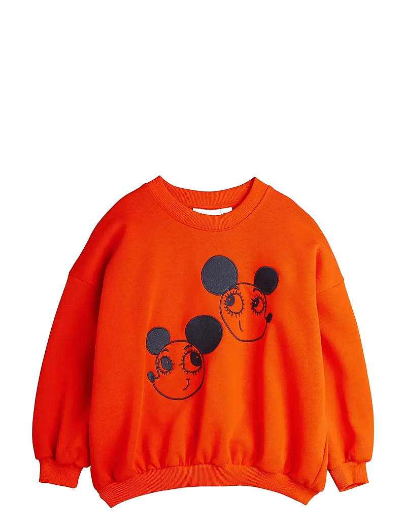Mini Rodini - Ritzratz emb sweatshirt - sweatshirts - red - 0