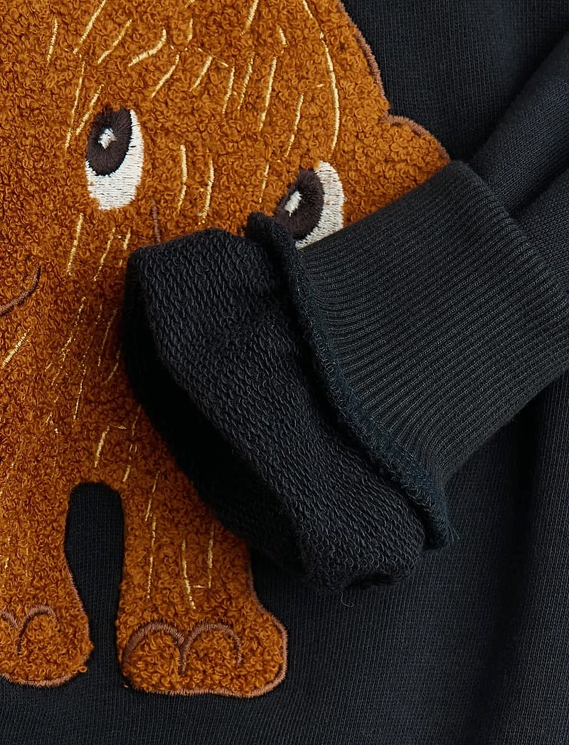 Mini Rodini - Mammoth chenille sweatshirt - dressipluusid - black - 3