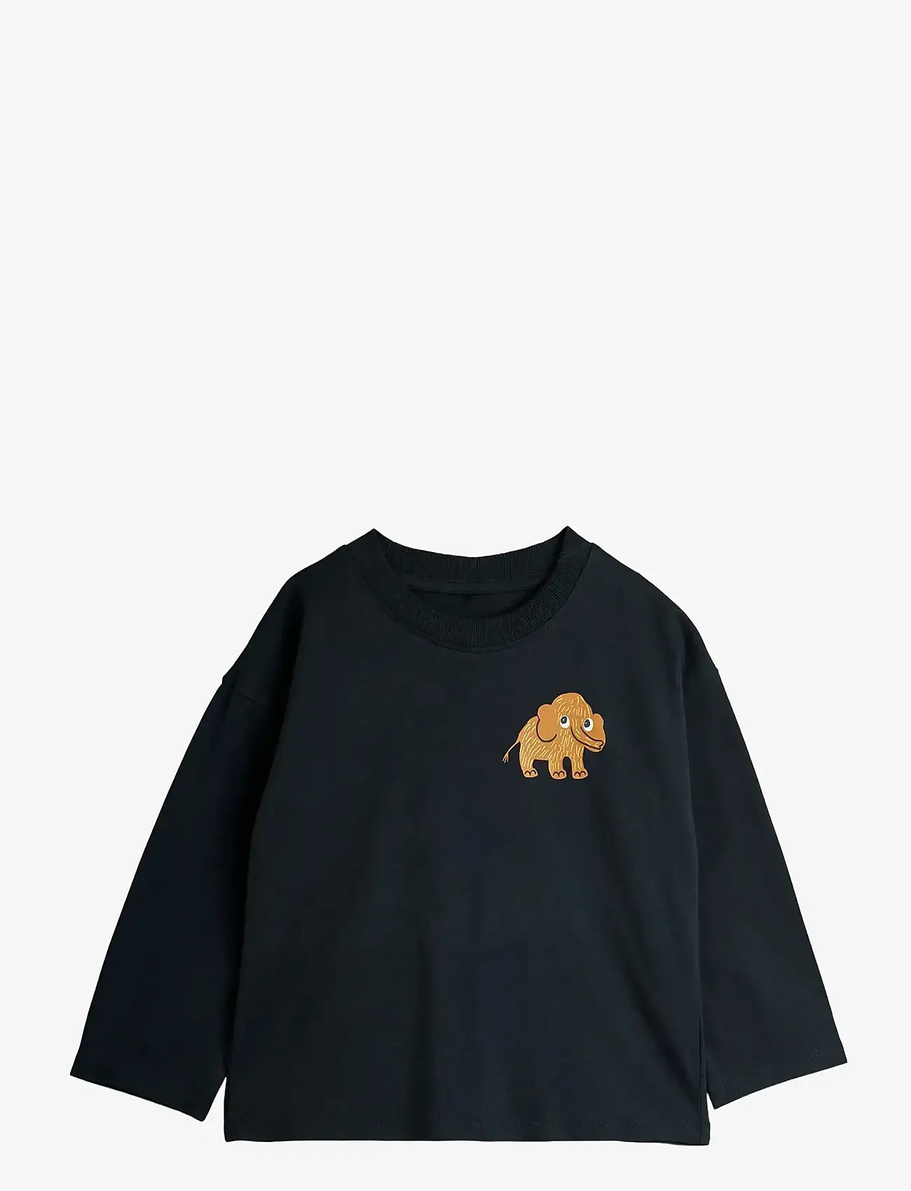 Mini Rodini - Mammoth sp ls tee - sügisesed riided - black - 0