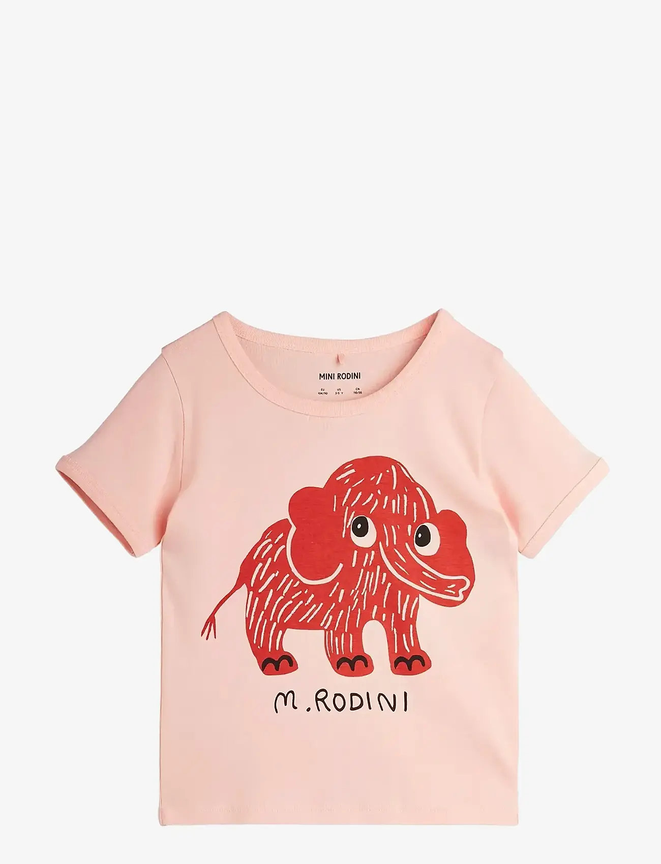 Mini Rodini - Mammoth regular sp ss tee - pink - 0