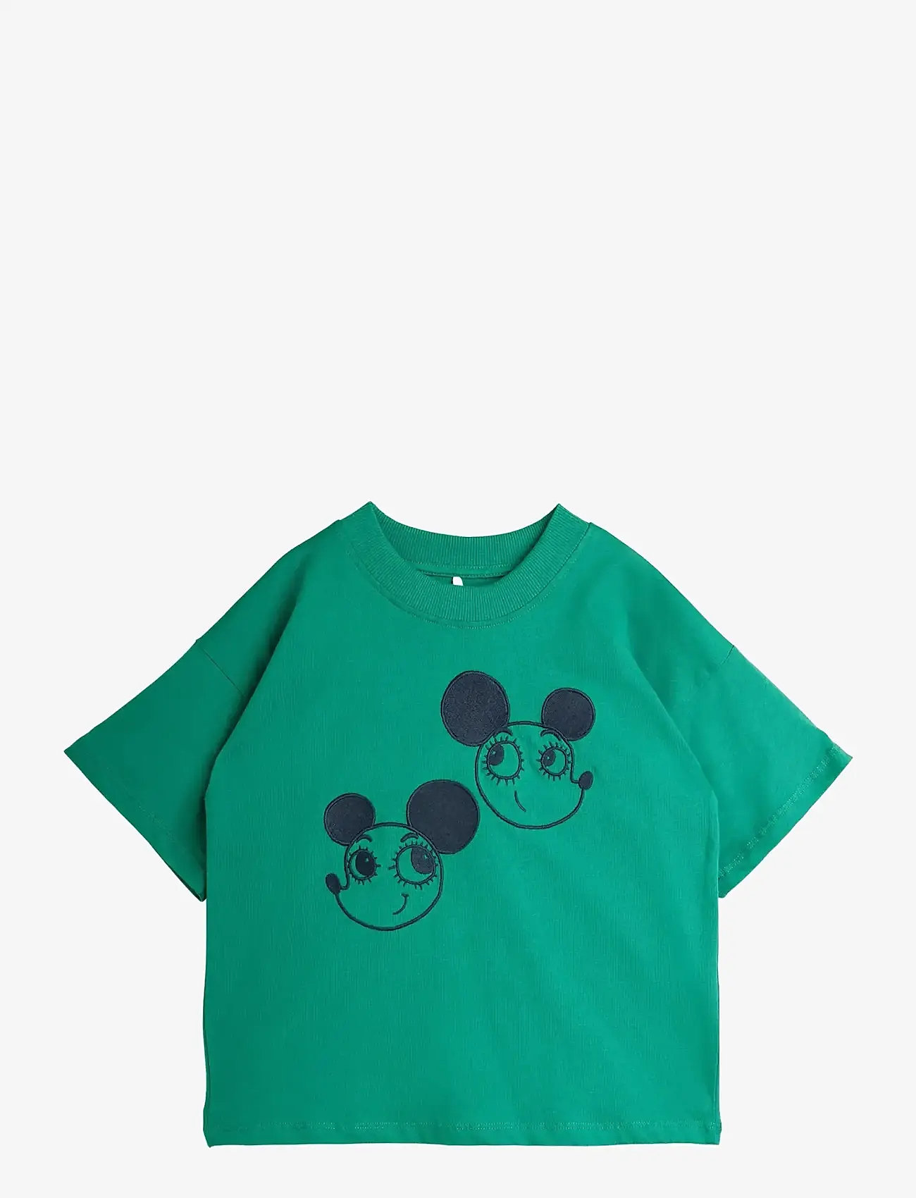 Mini Rodini - Ritzratz emb ss tee - lühikeste varrukatega t-särgid - green - 0