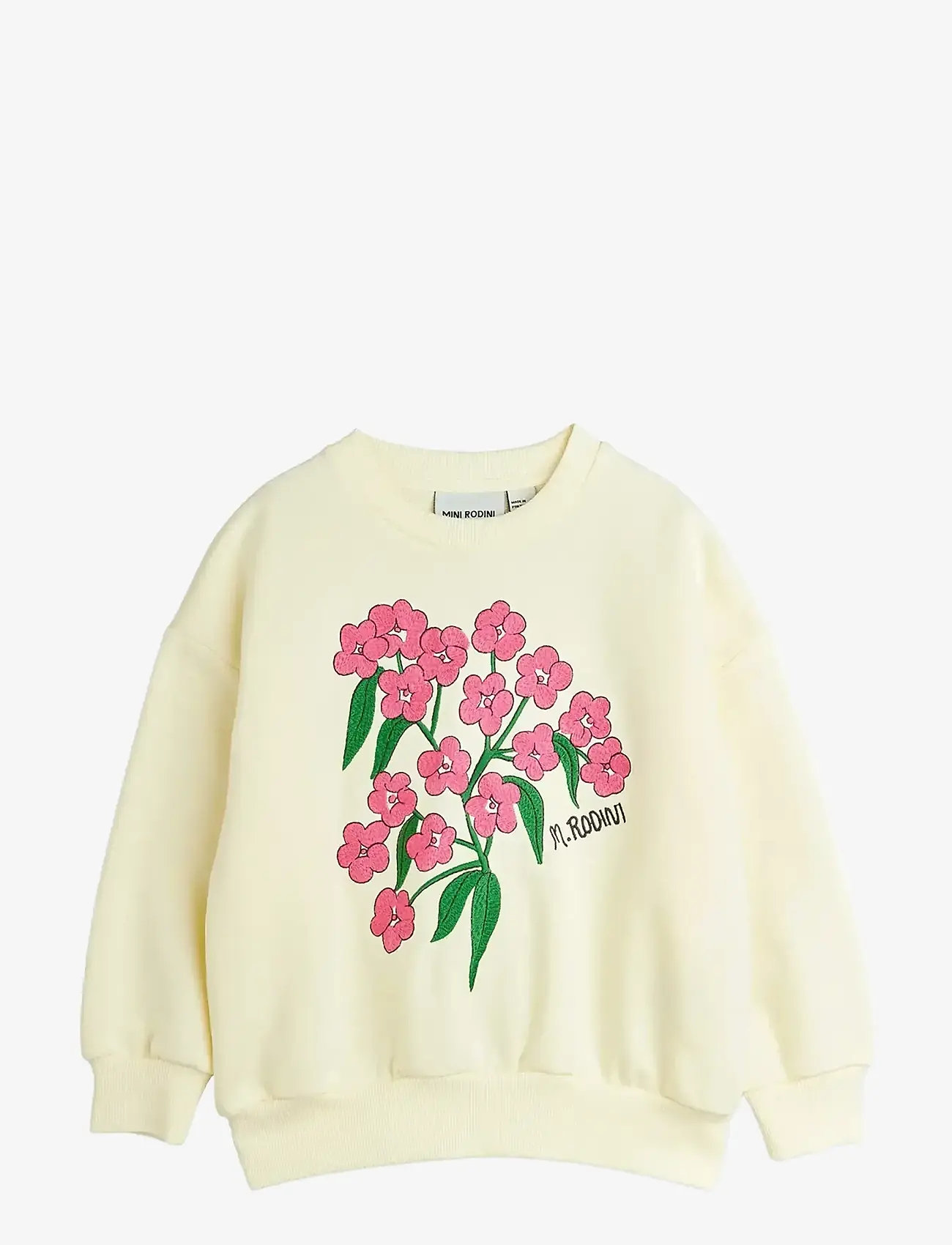 Mini Rodini - Alpine flowers emb sweatshirt - offwhite - 0