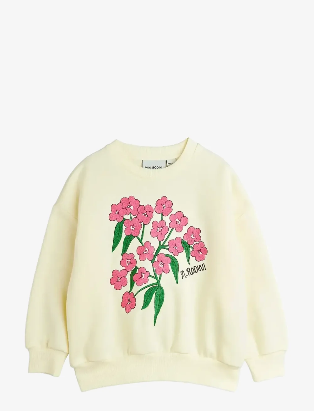 Mini Rodini - Alpine flowers emb sweatshirt - sweatshirts - offwhite - 0