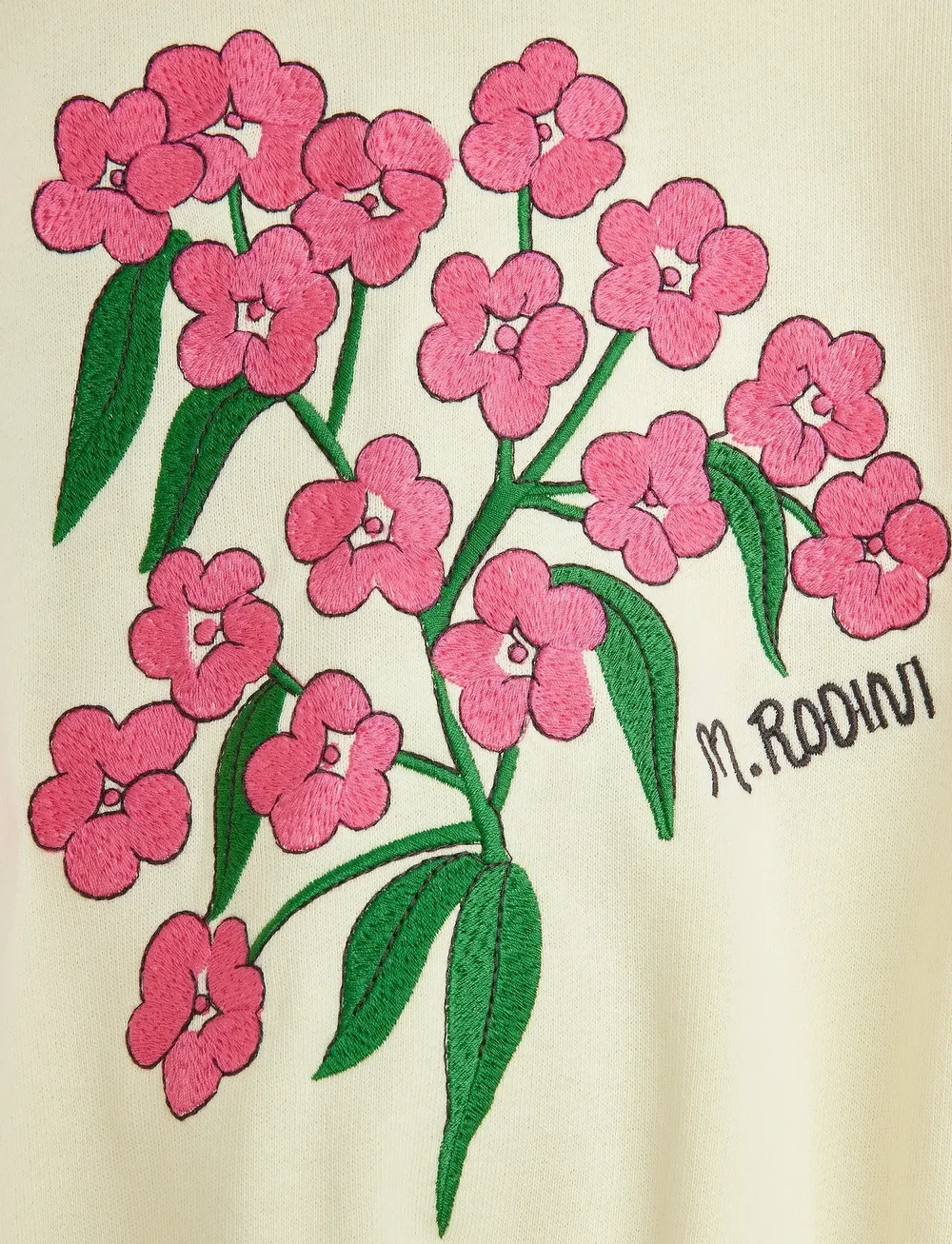 Mini Rodini - Alpine flowers emb sweatshirt - sweatshirts - offwhite - 2