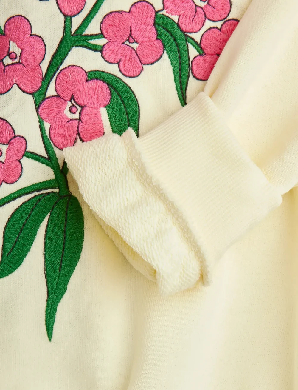 Mini Rodini - Alpine flowers emb sweatshirt - sweatshirts - offwhite - 3