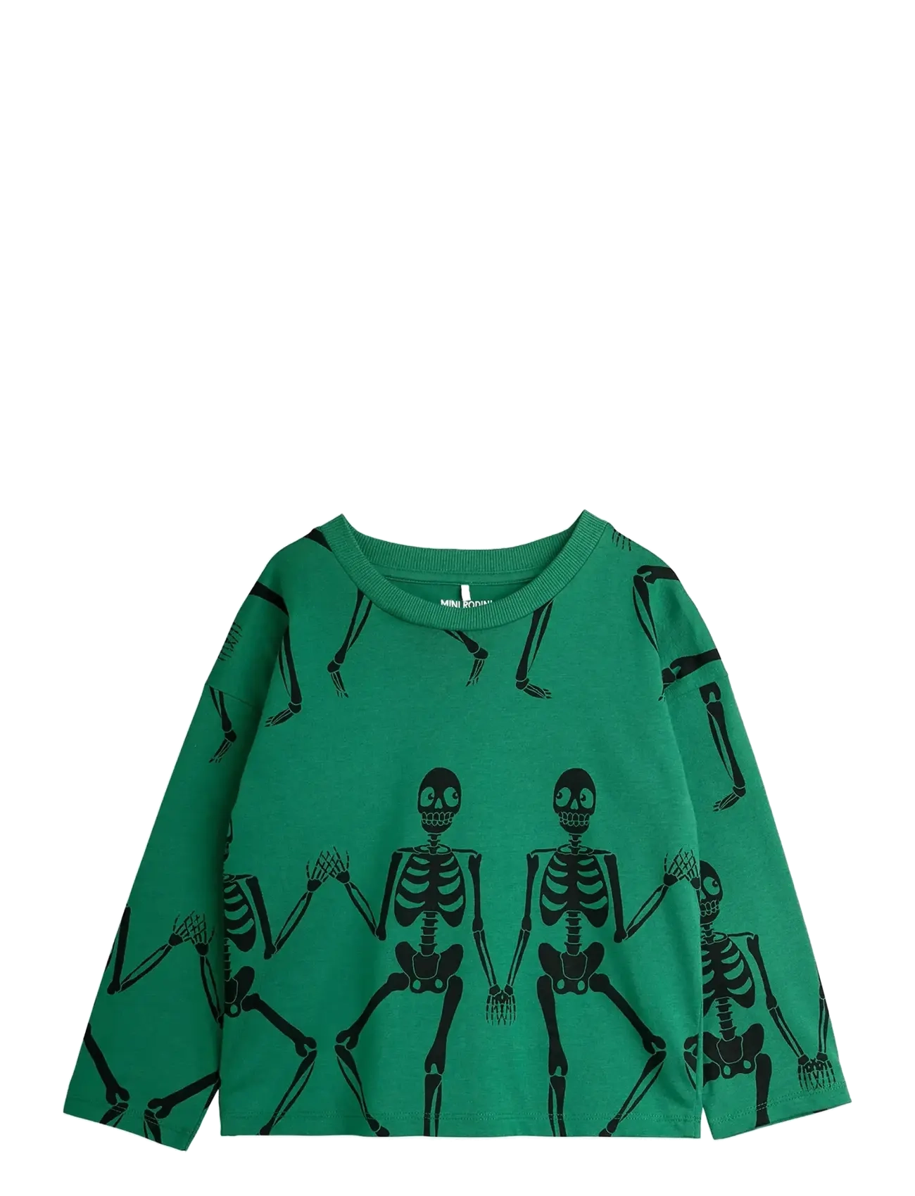 Skeleton aop ls tee - GREEN