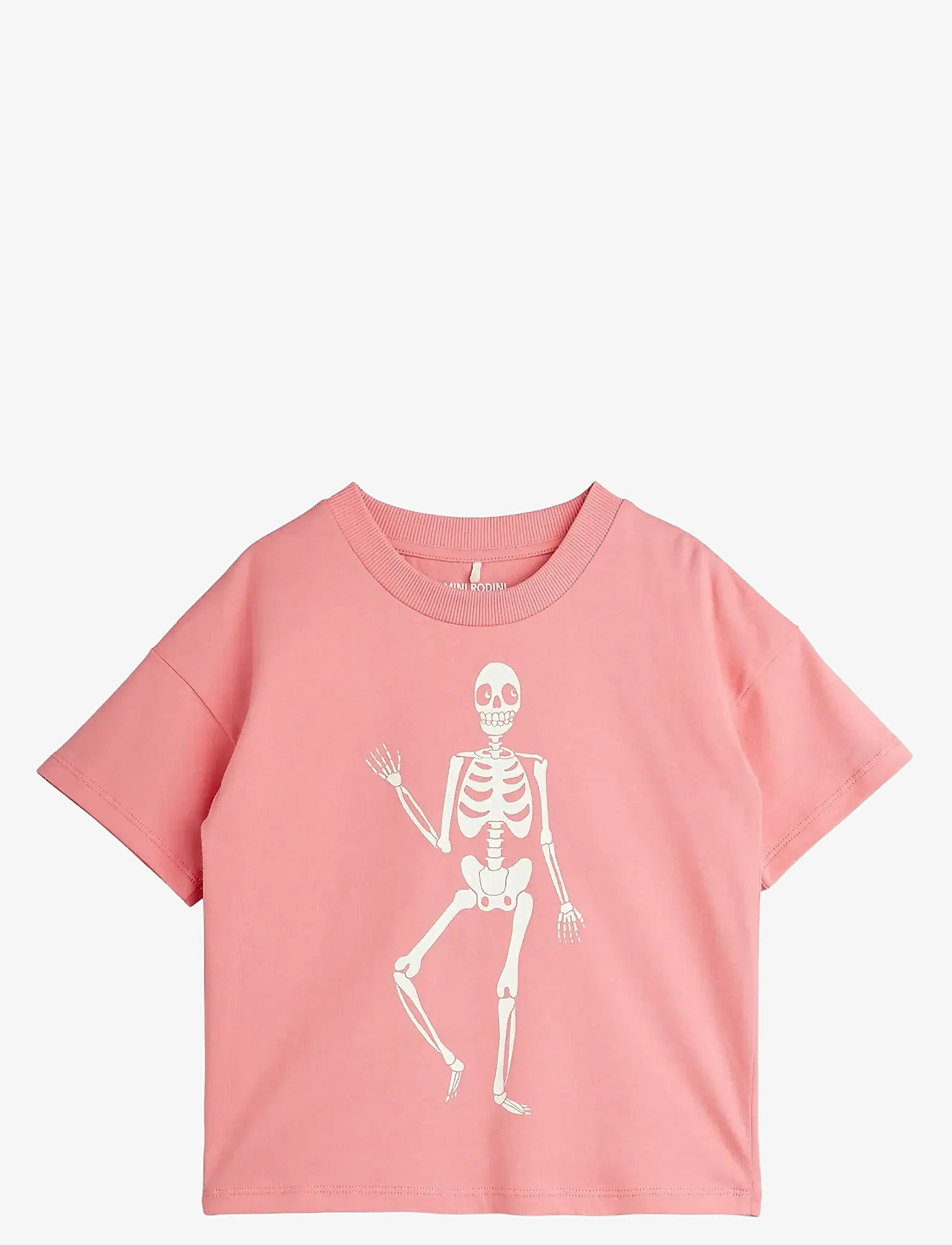 Mini Rodini - Skeleton sp ss tee - herbstliche kleidung - pink - 0