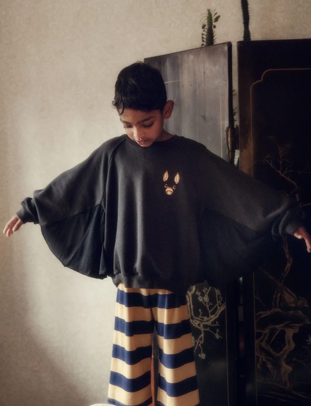 Mini Rodini - Bat sleeve sweatshirt - kostüme - black - 0