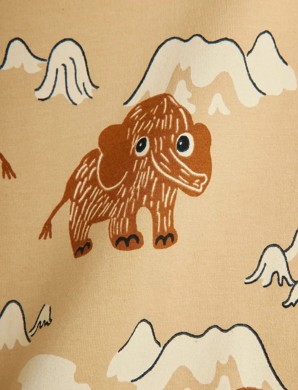 Mini Rodini - Mammoth aop leggings - leggings - beige - 2