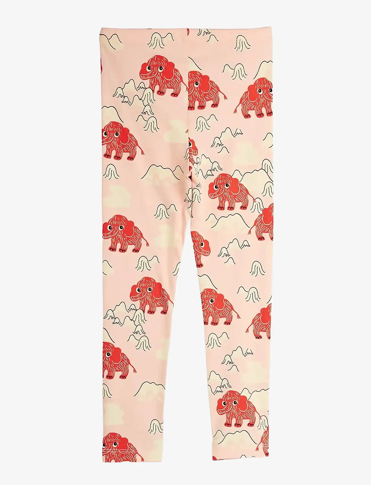 Mini Rodini - Mammoth aop leggings - leggings - pink - 1