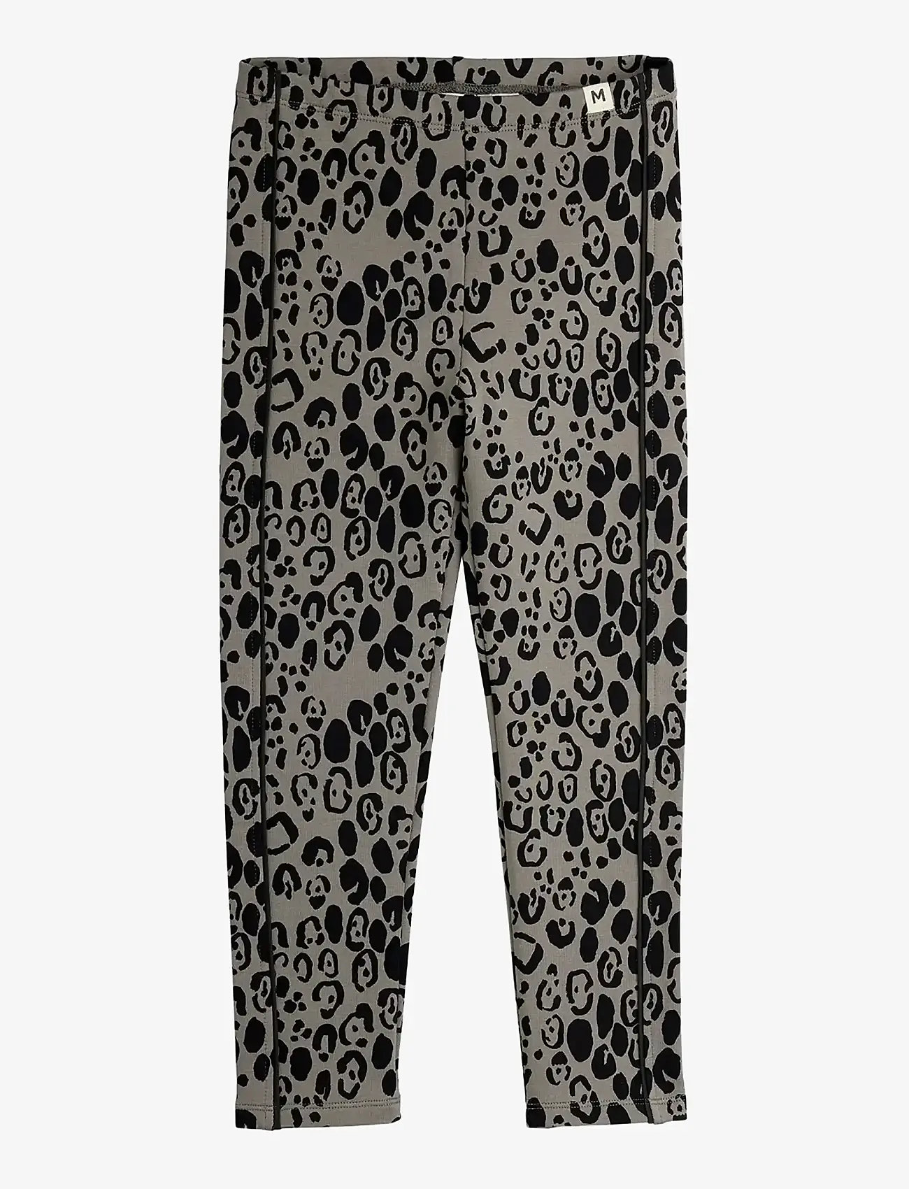 Mini Rodini - Leopard aop brushed jersey leggings - leggings - grey - 0
