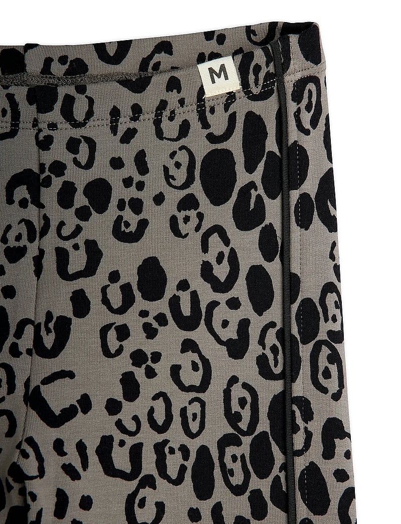 Mini Rodini - Leopard aop brushed jersey leggings - leggings - grey - 2