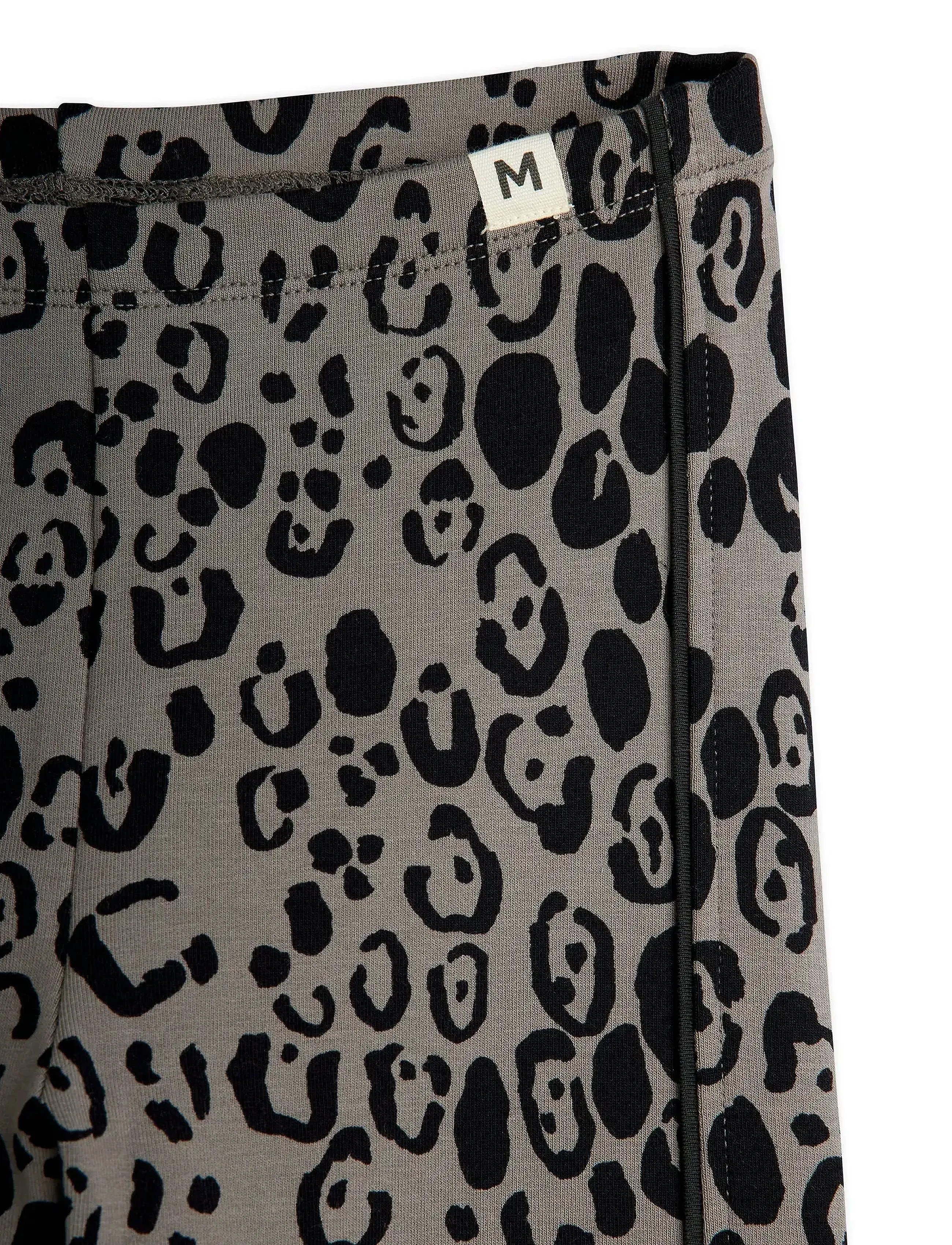 Mini Rodini - Leopard aop brushed jersey leggings - grey - 2