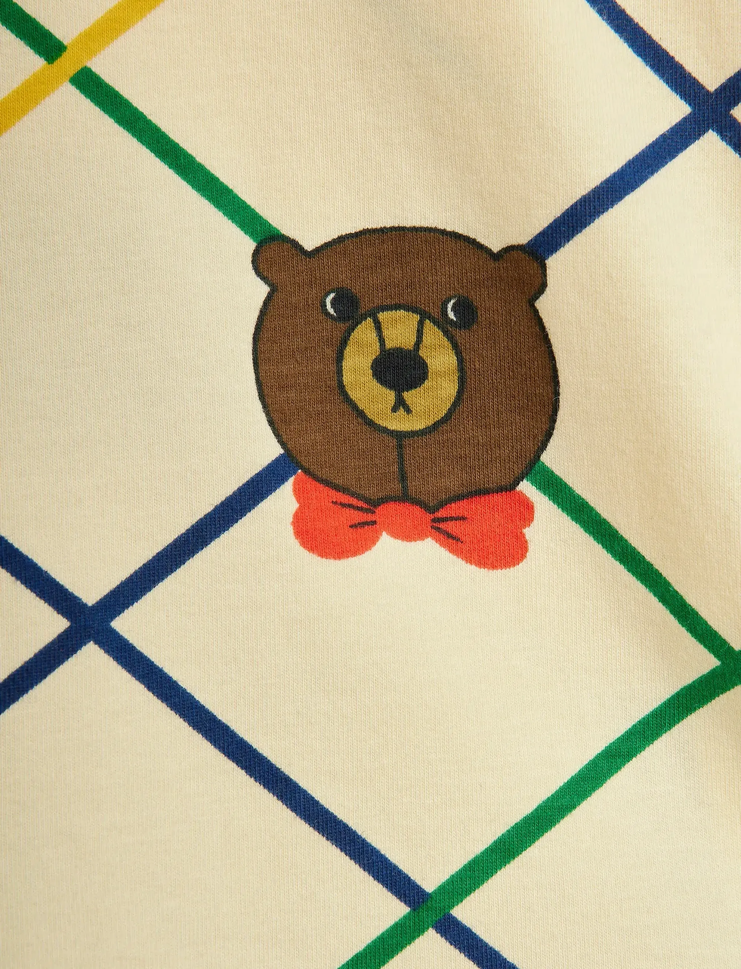 Mini Rodini - Bear check aop leggings - retuusid - offwhite - 2