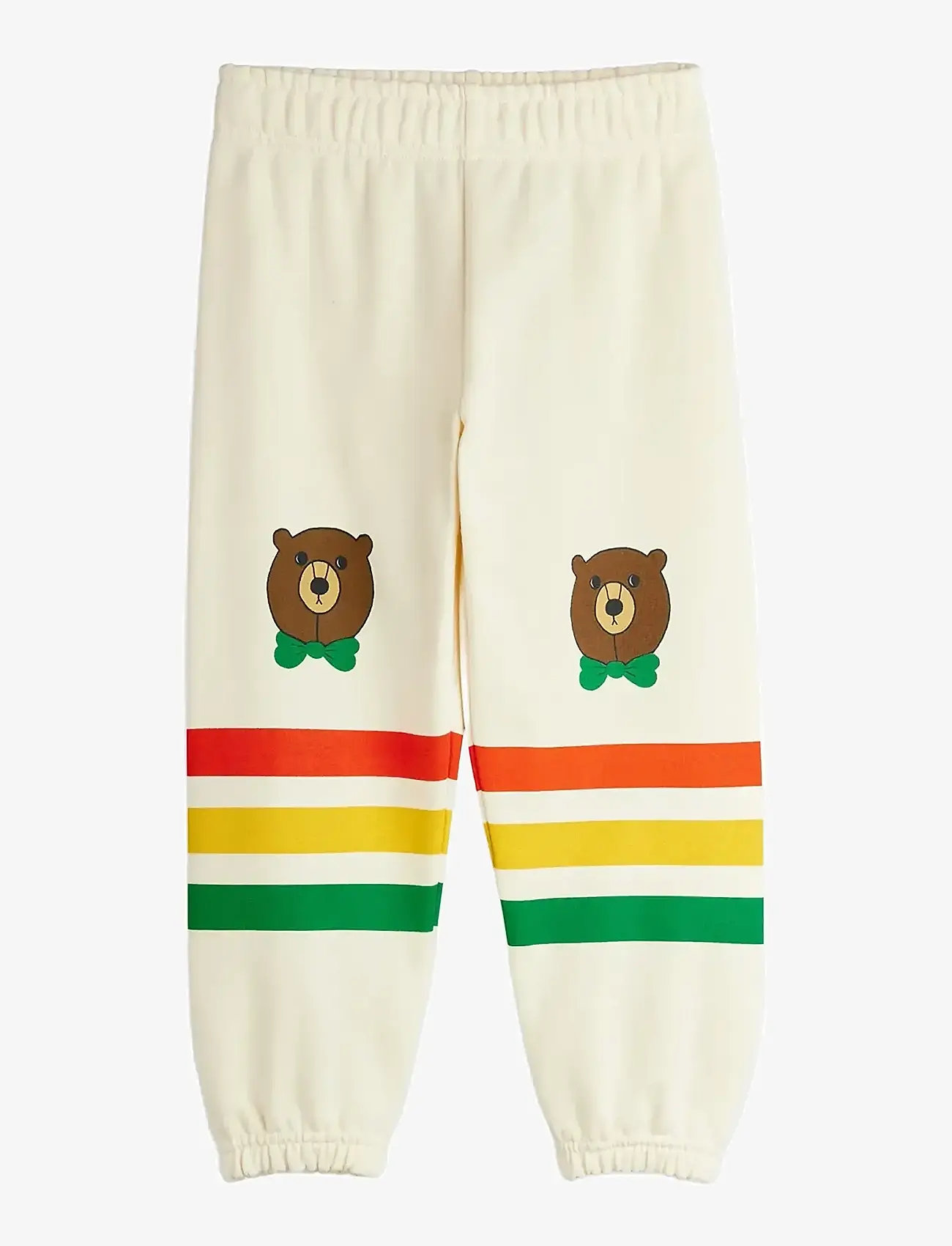 Mini Rodini - Bear stripe sweatpants - mjukisbyxor - offwhite - 0