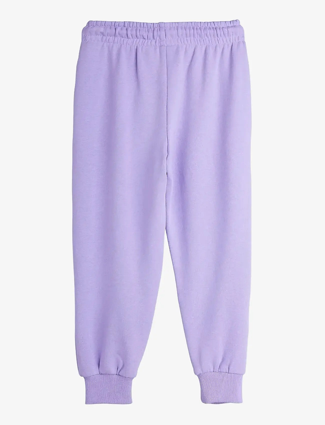 Mini Rodini - Cat with bowtie chenille sweatpants - sweatpants - purple - 1