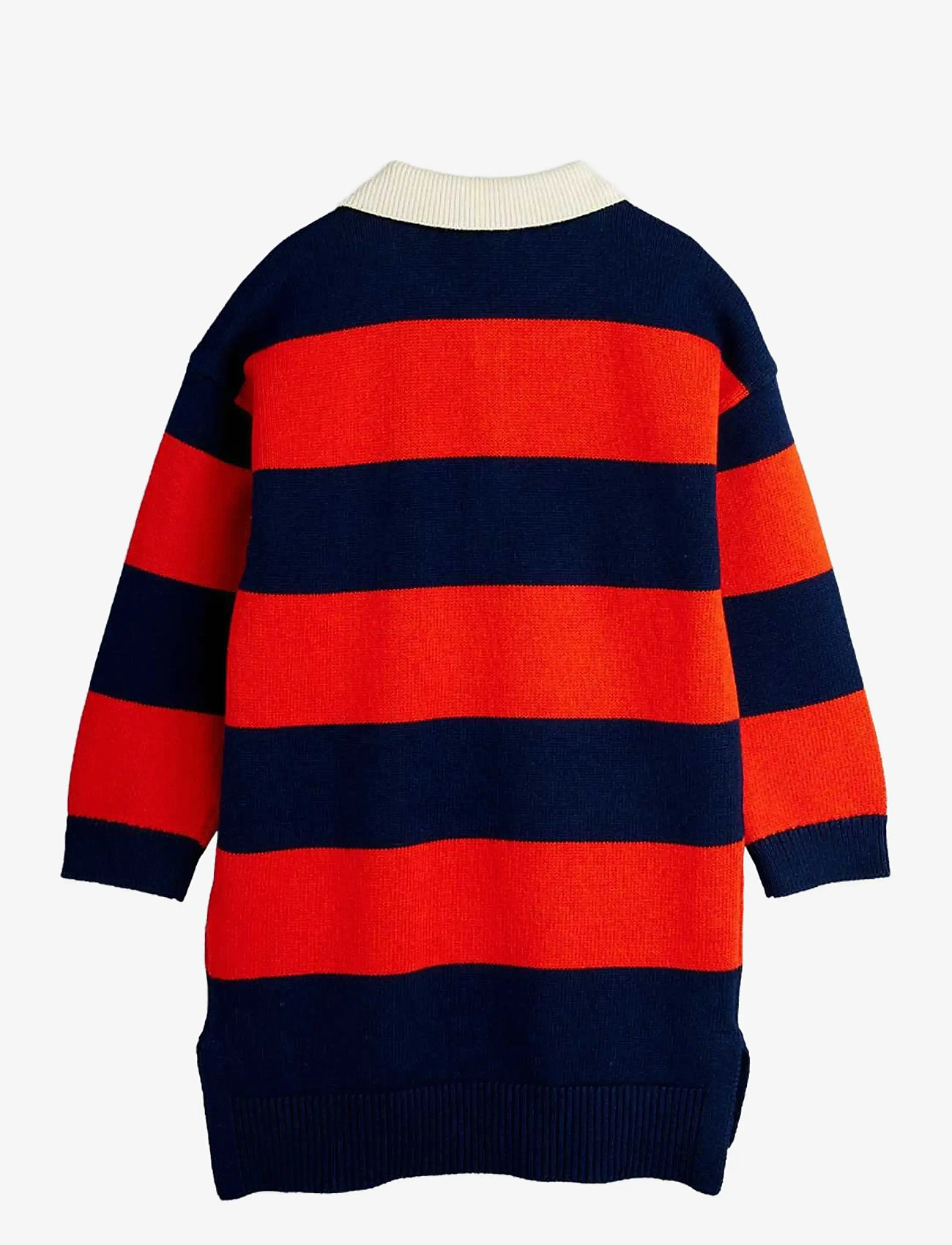 Mini Rodini - Knitted rugby dress - langärmelige freizeitkleider - red - 1