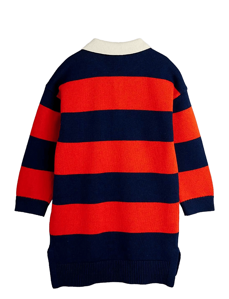Mini Rodini - Knitted rugby dress - langärmelige freizeitkleider - red - 1