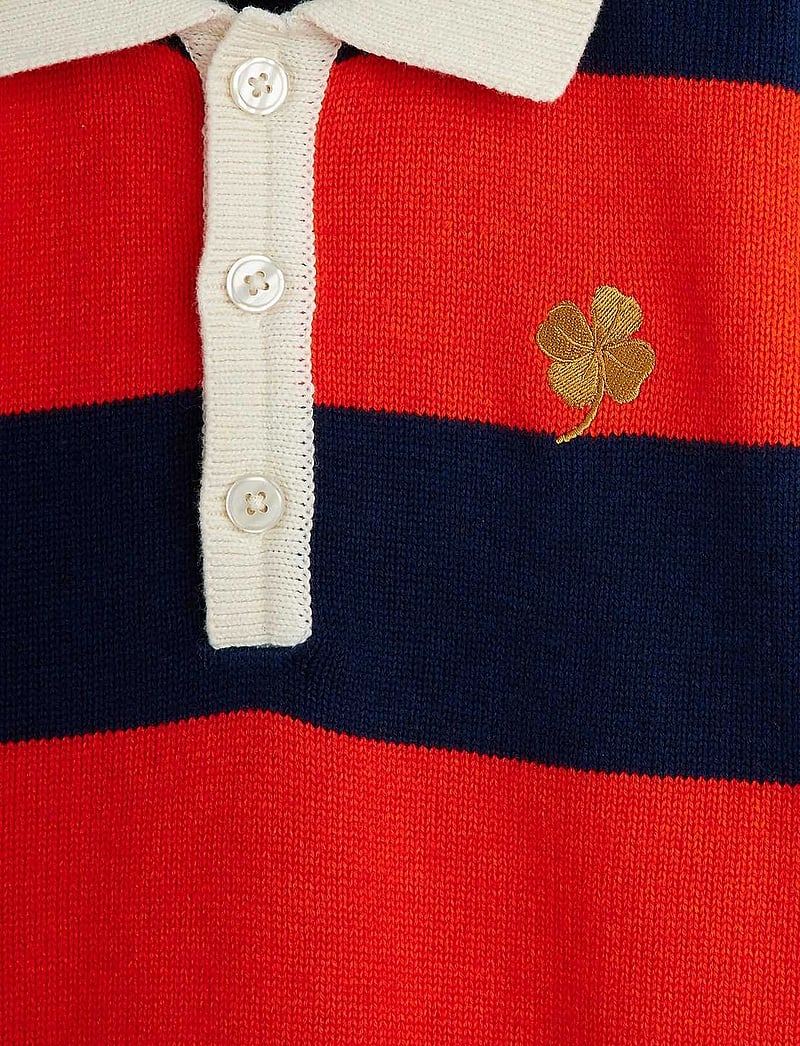 Mini Rodini - Knitted rugby dress - langärmelige freizeitkleider - red - 2