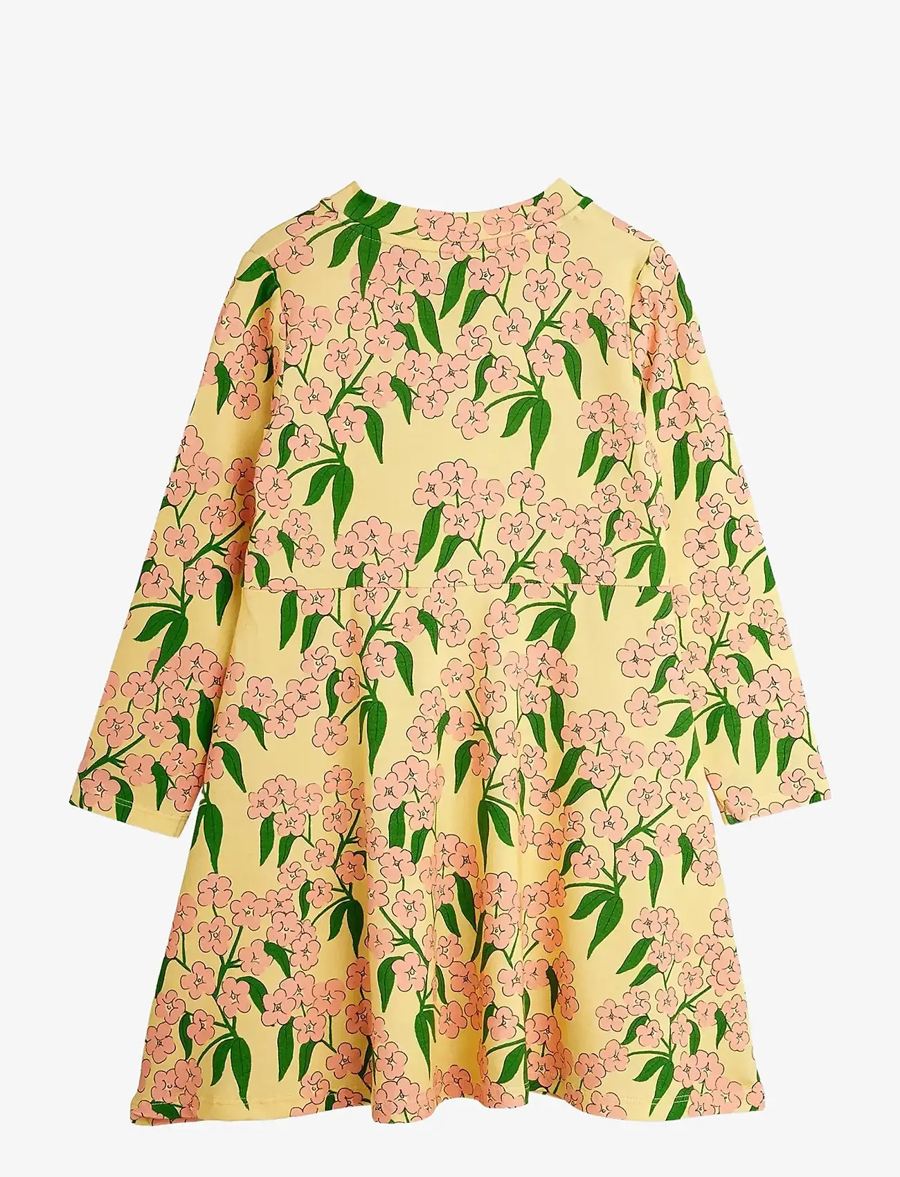 Mini Rodini - Alpine flowers aop ls dress - langärmelige babykleider - yellow - 1