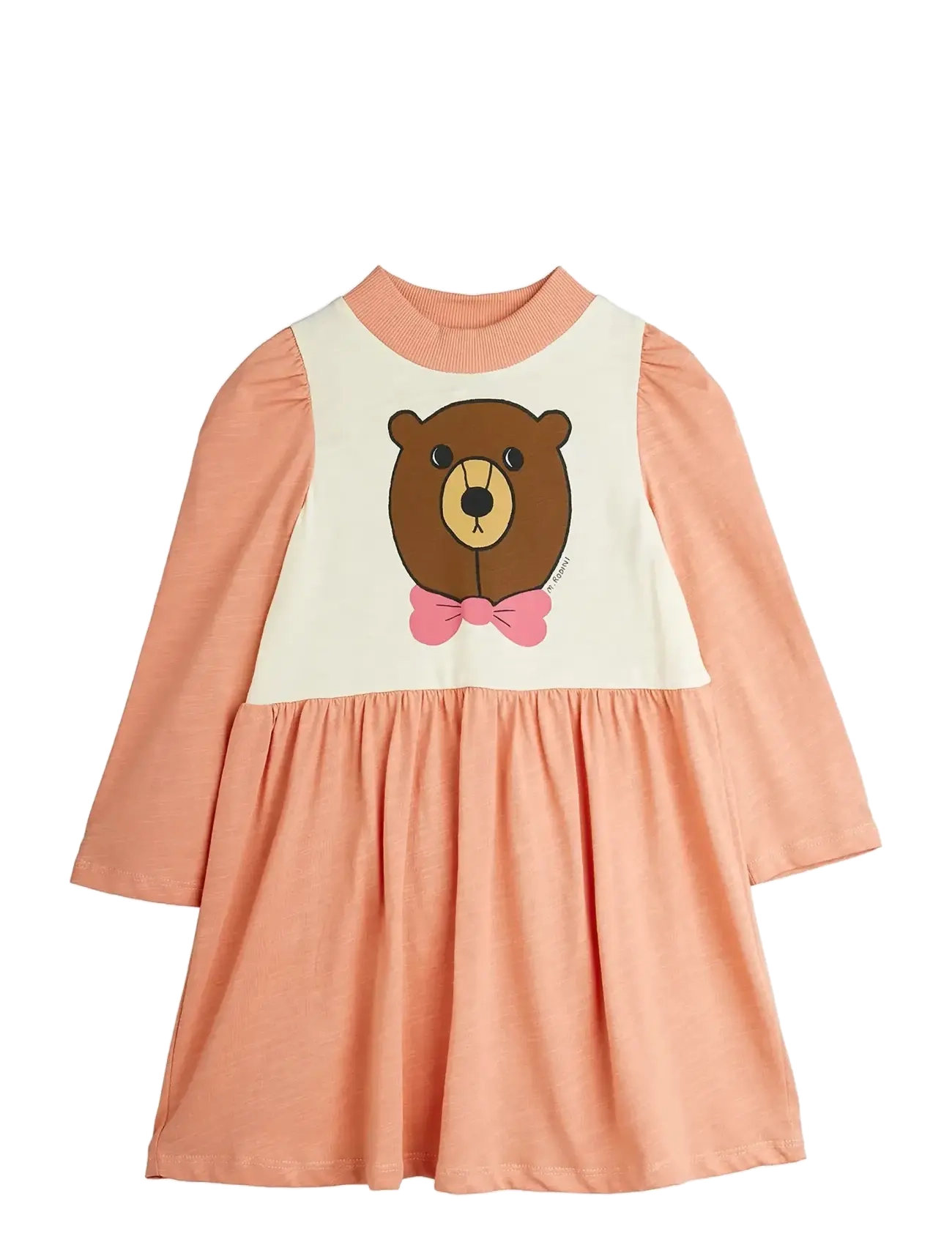 Mini Rodini Bear sp ls dress - Kleider & Röcke - PINK / coral